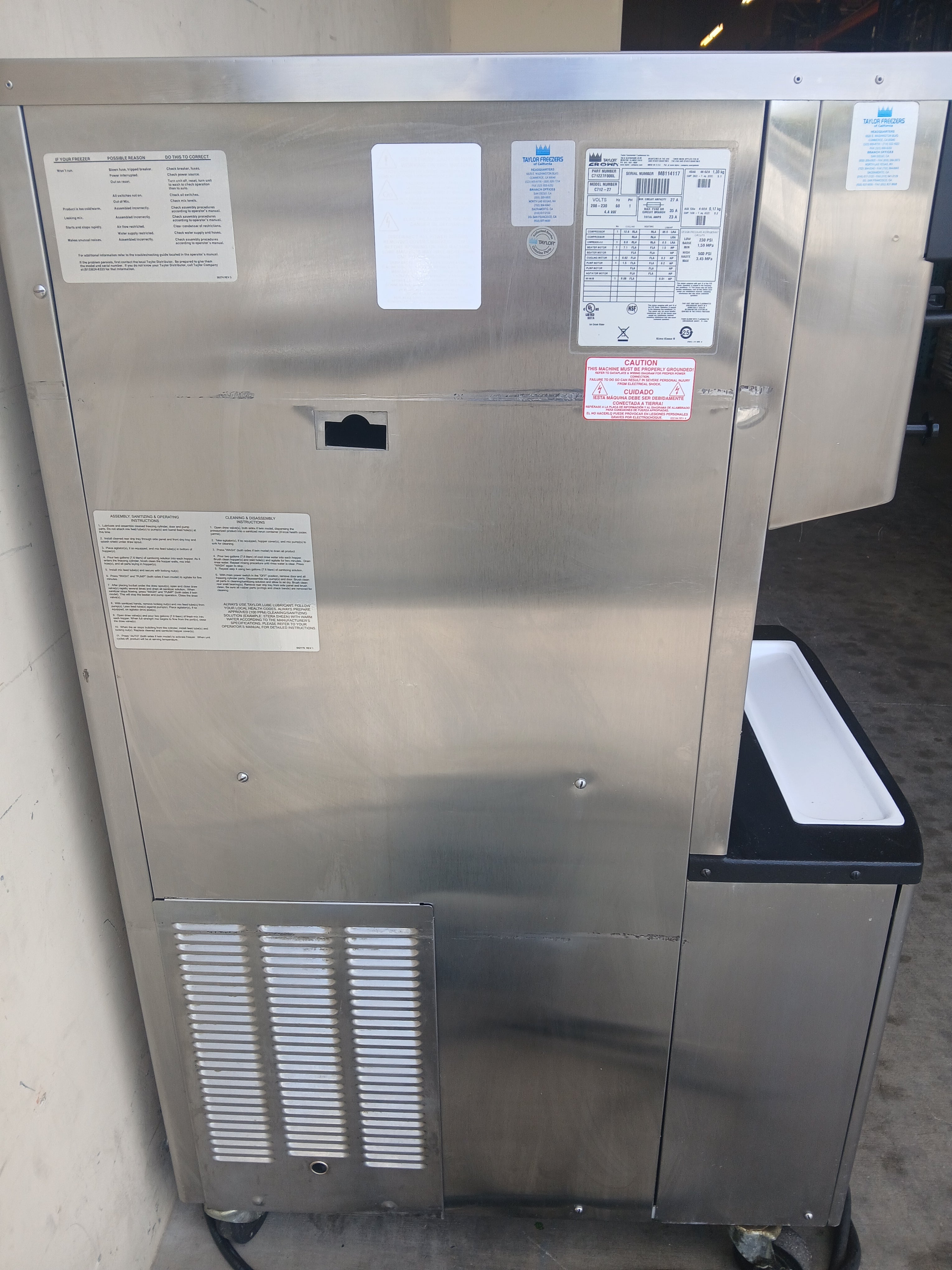 2018 Taylor C712-27 Single Phase Air Turnkey Certified