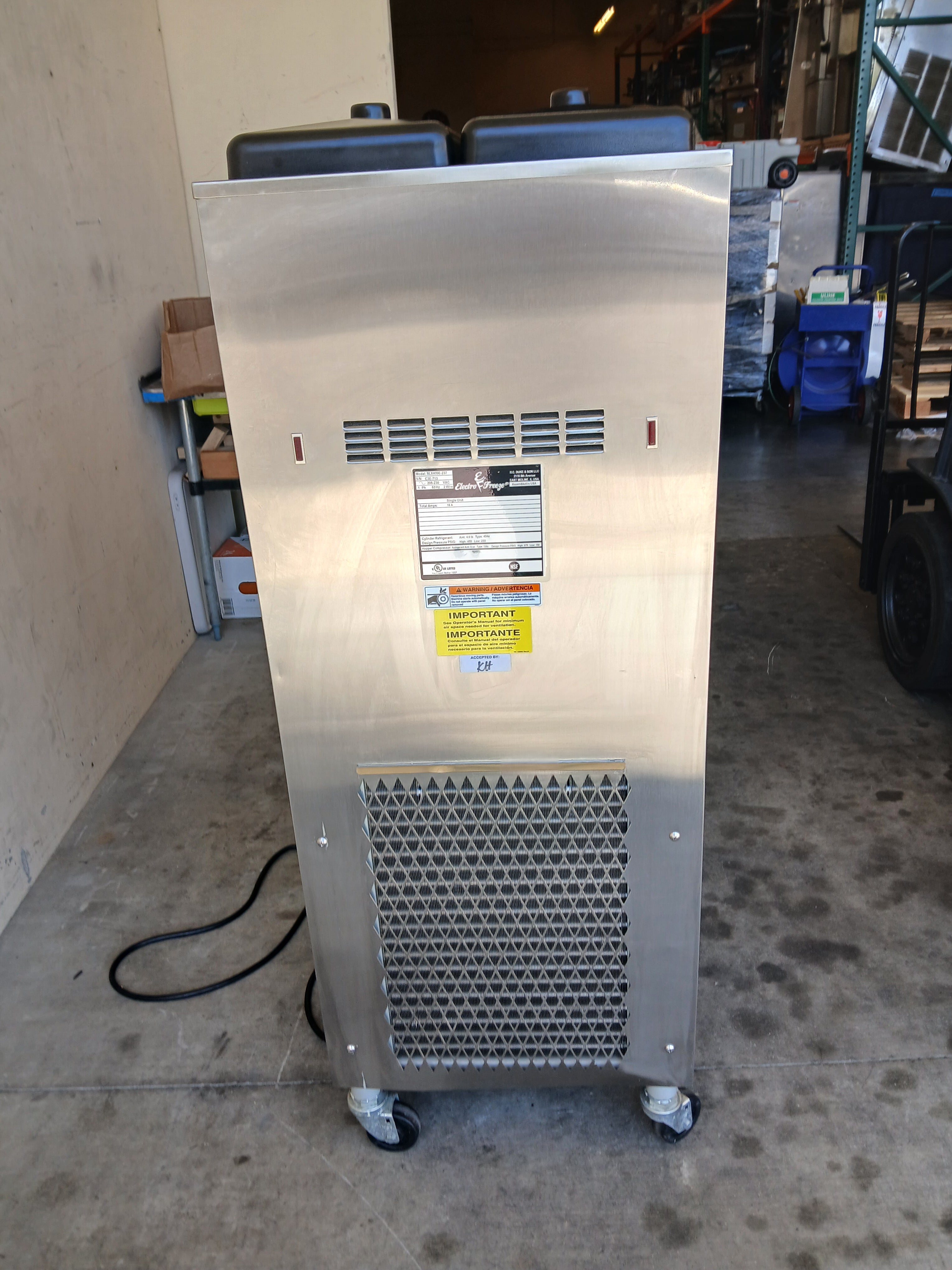 2022 Electro Freeze SLX400E-237 -Air Cooled-1-Phase-SN:C3E-713