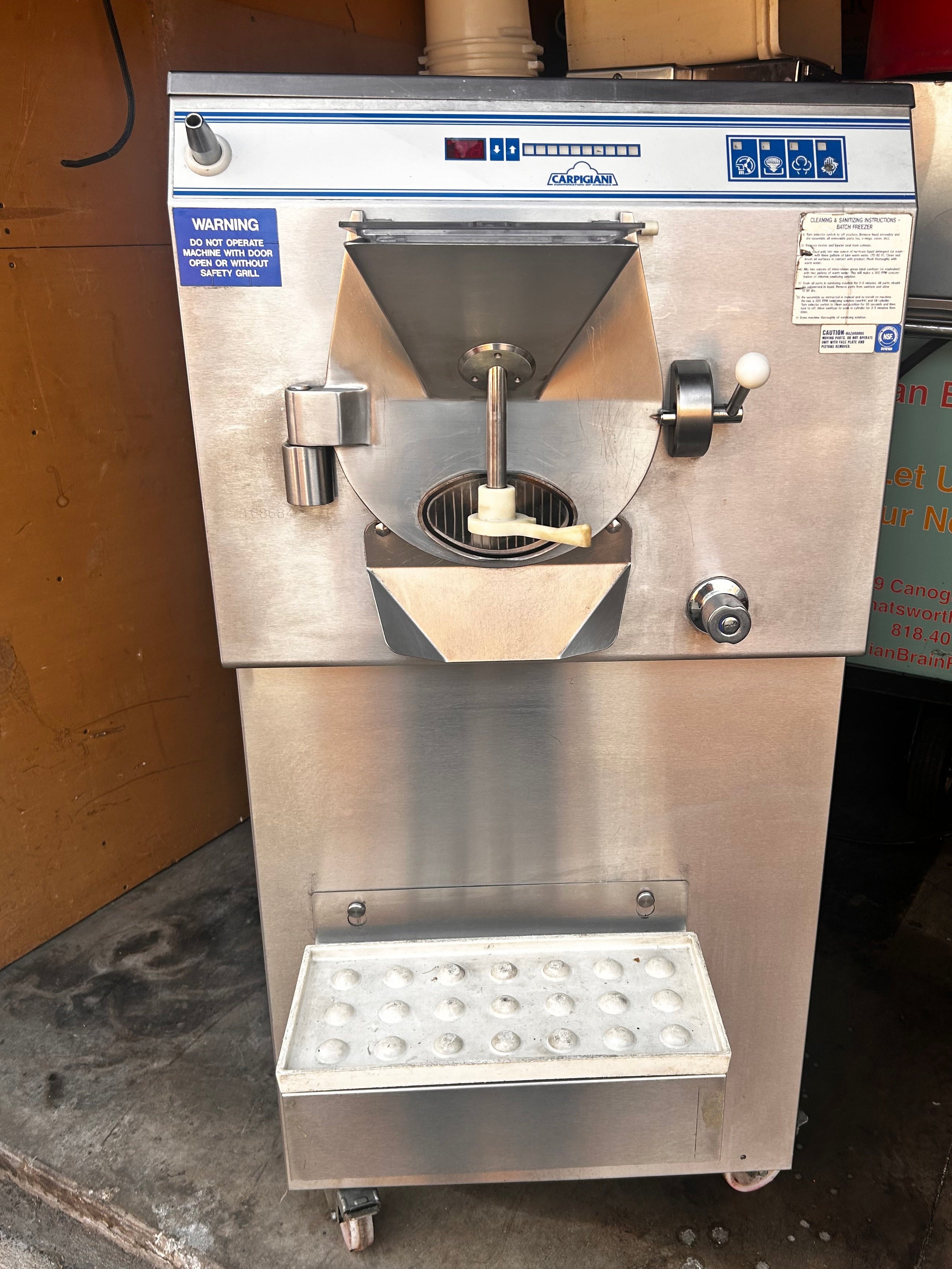 Used 37qt Carpgiani LB1002-G Batch Freezer