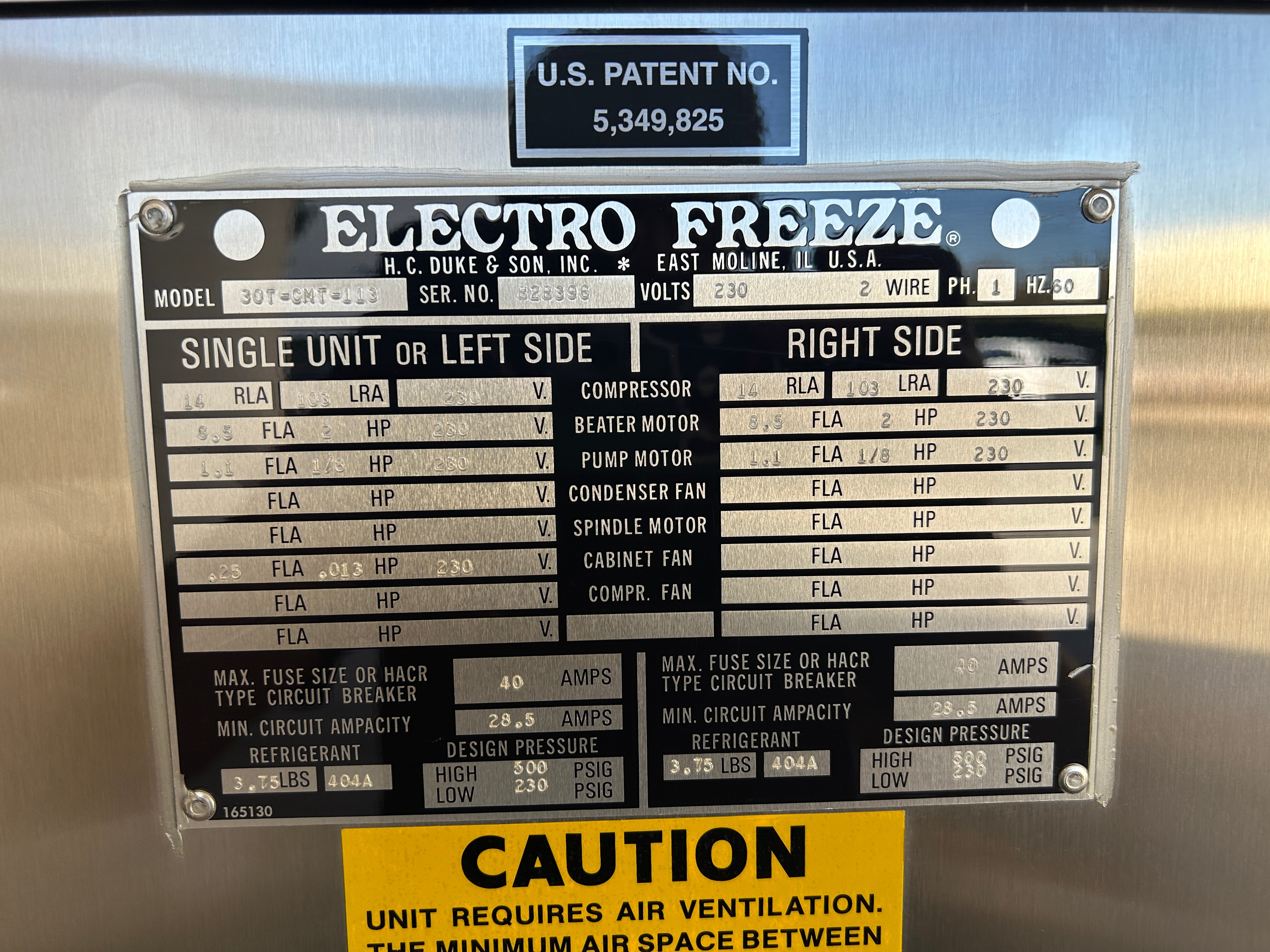 Refurbished Electrofreeze 30T-CMT 1Ph water cooled