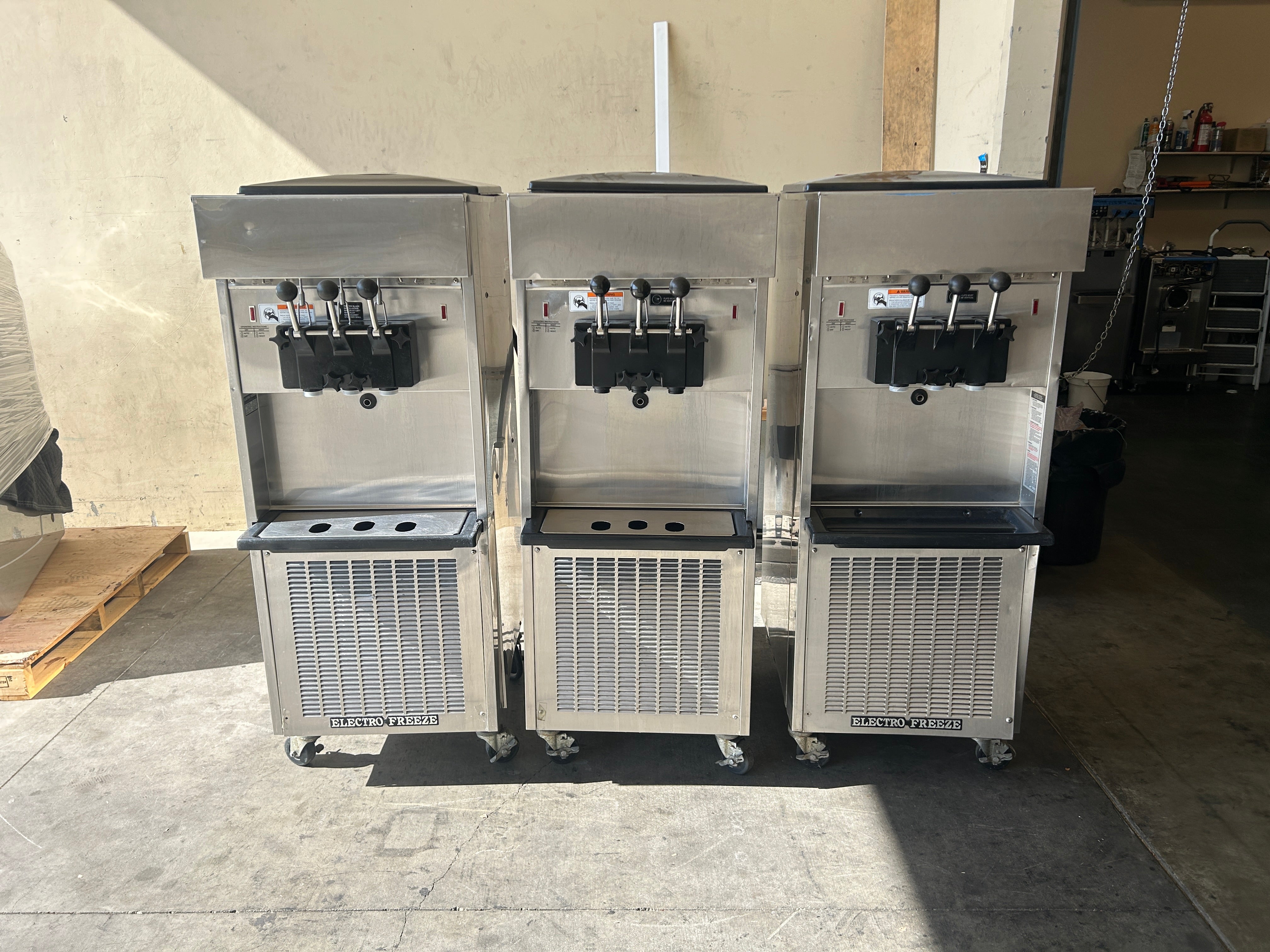 Package Deal - Three (3) Electro Freeze SL500-132 3Ph Water Cooled Machines