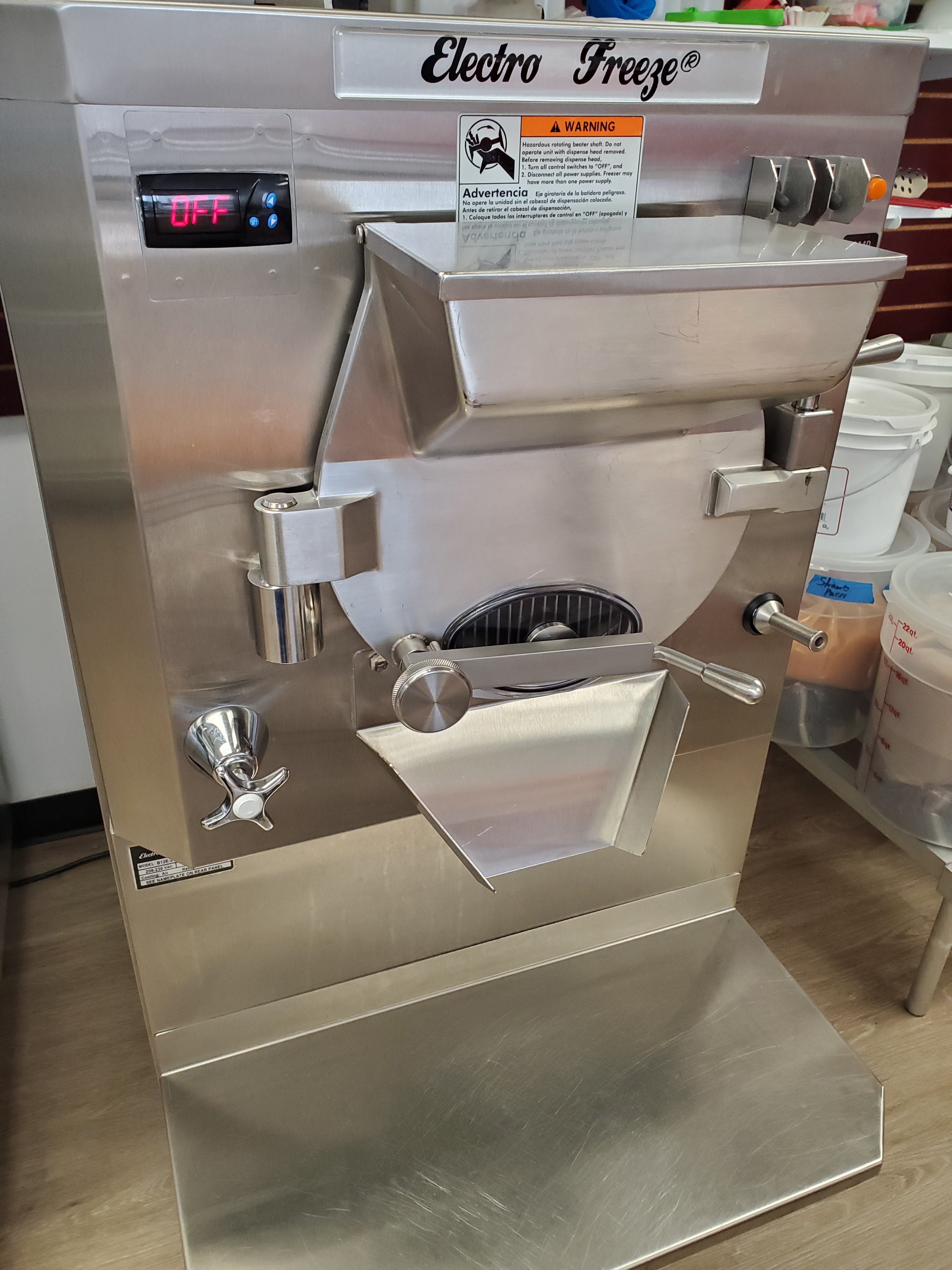 2018 B12E Electrofreeze Batch Freezer 1ph air (check, wire or financing payment only)