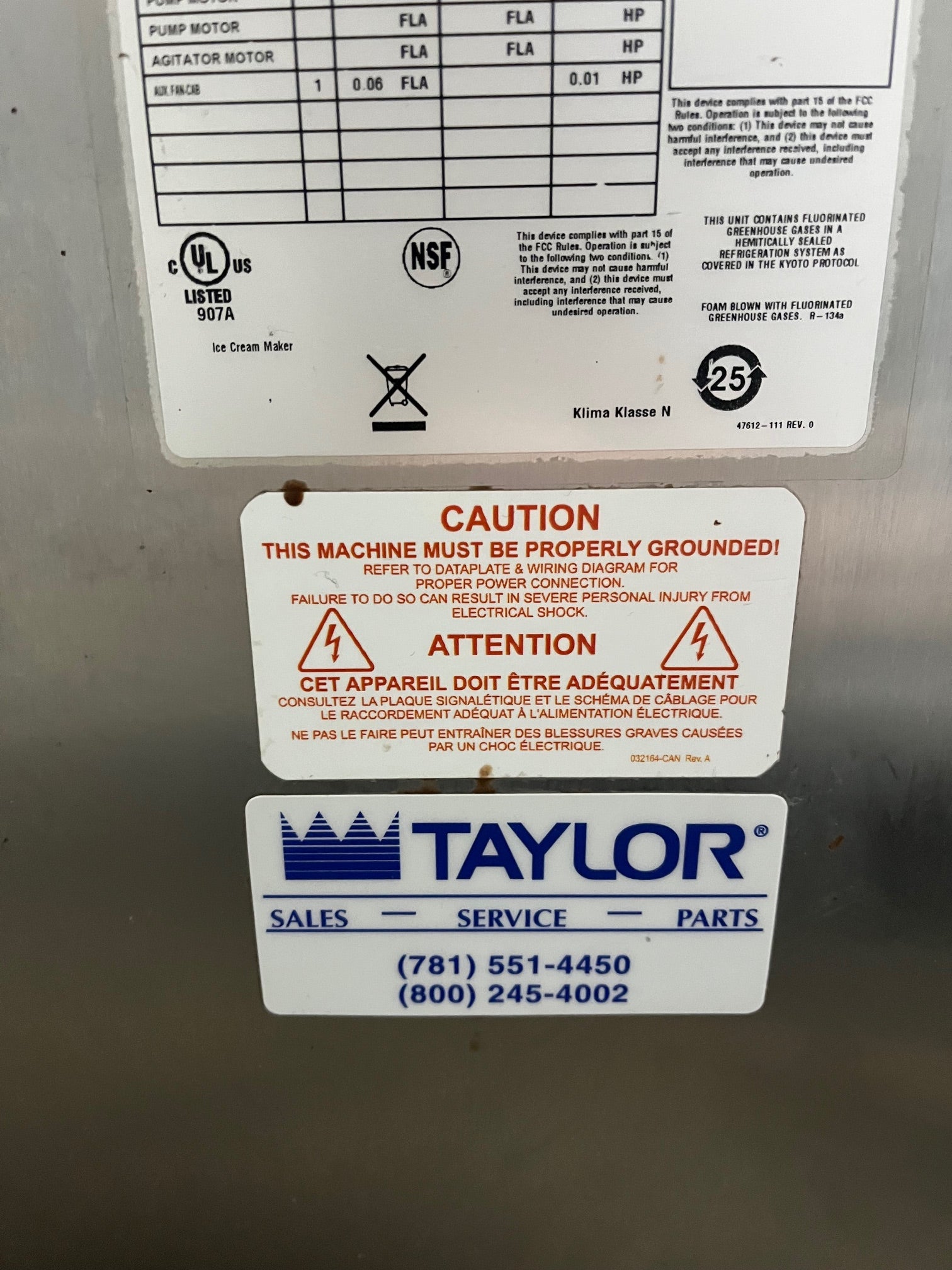 Taylor C723 ( shipping not included paid with check)