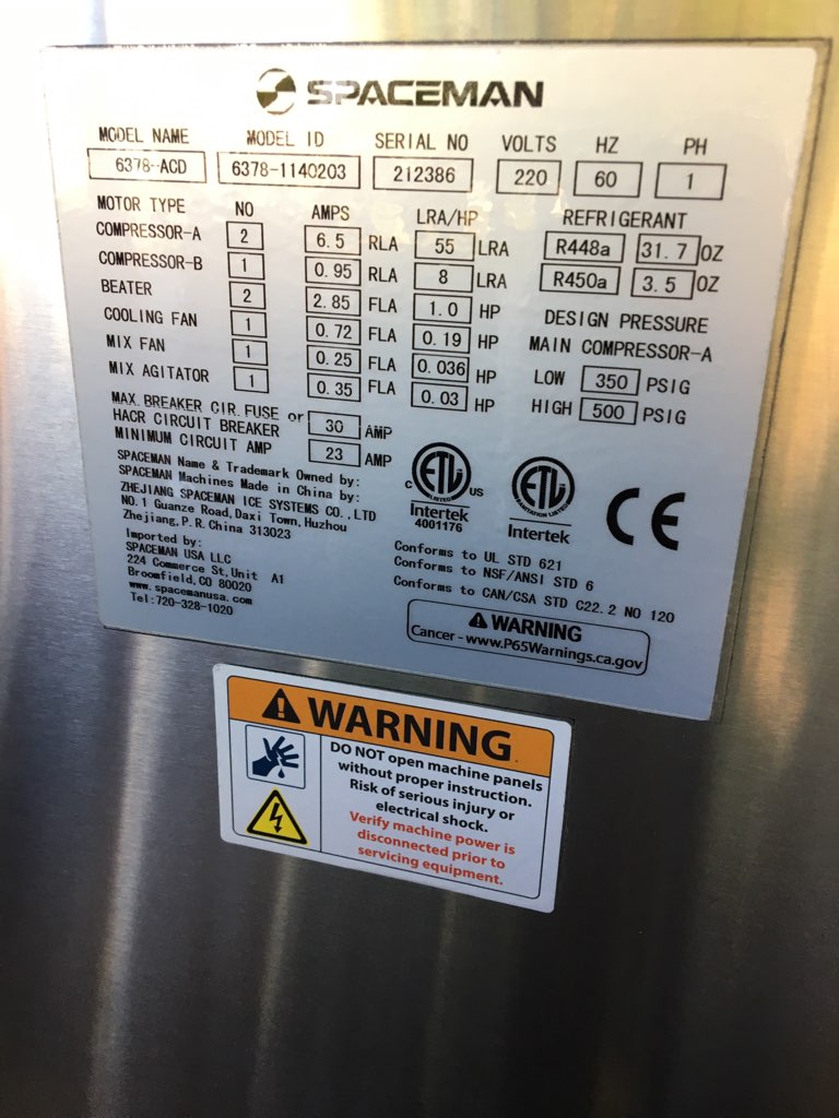 Spaceman 6378AC 1ph air cooled 2021