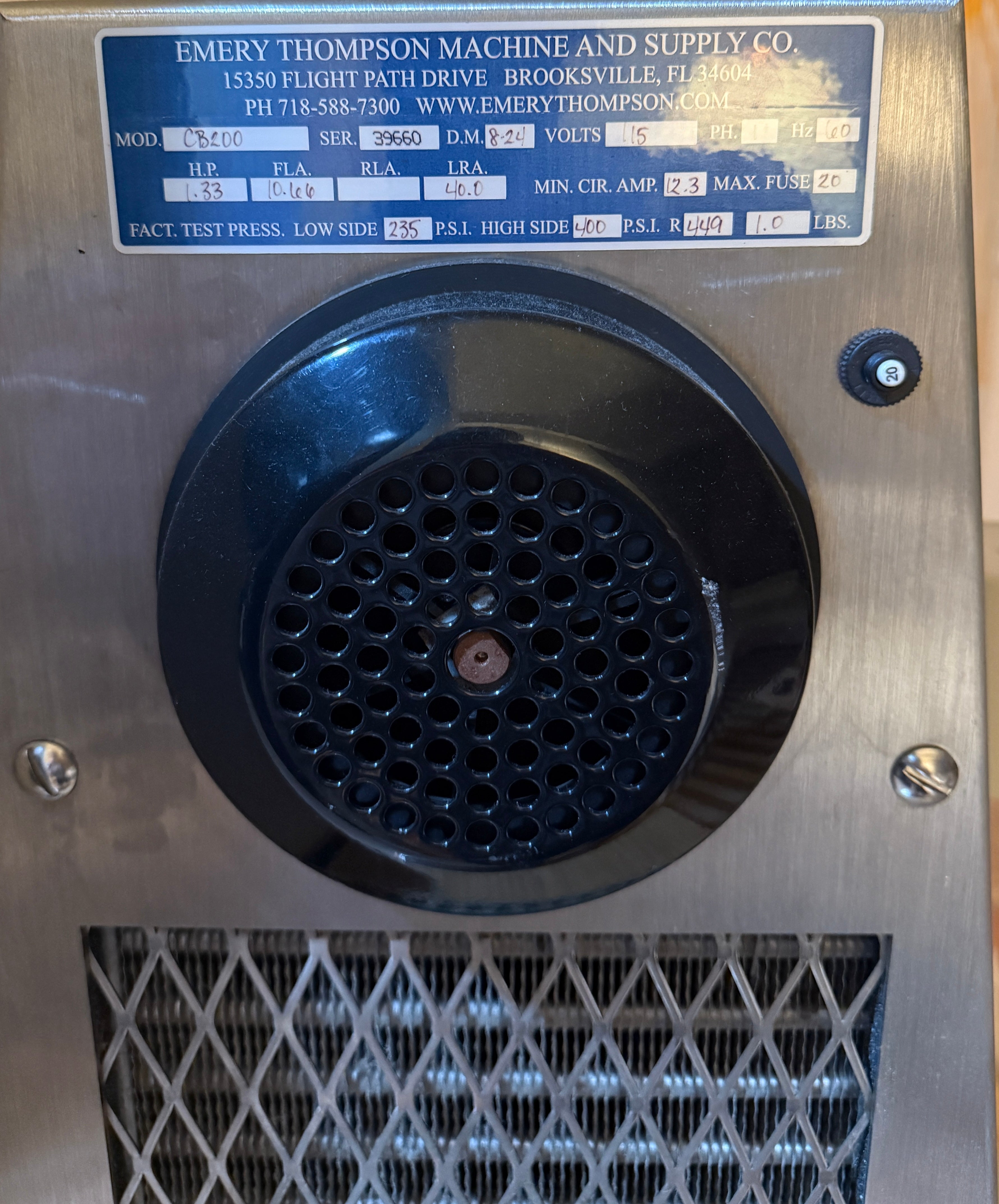 2024 Emery Thompson CB200 1ph air