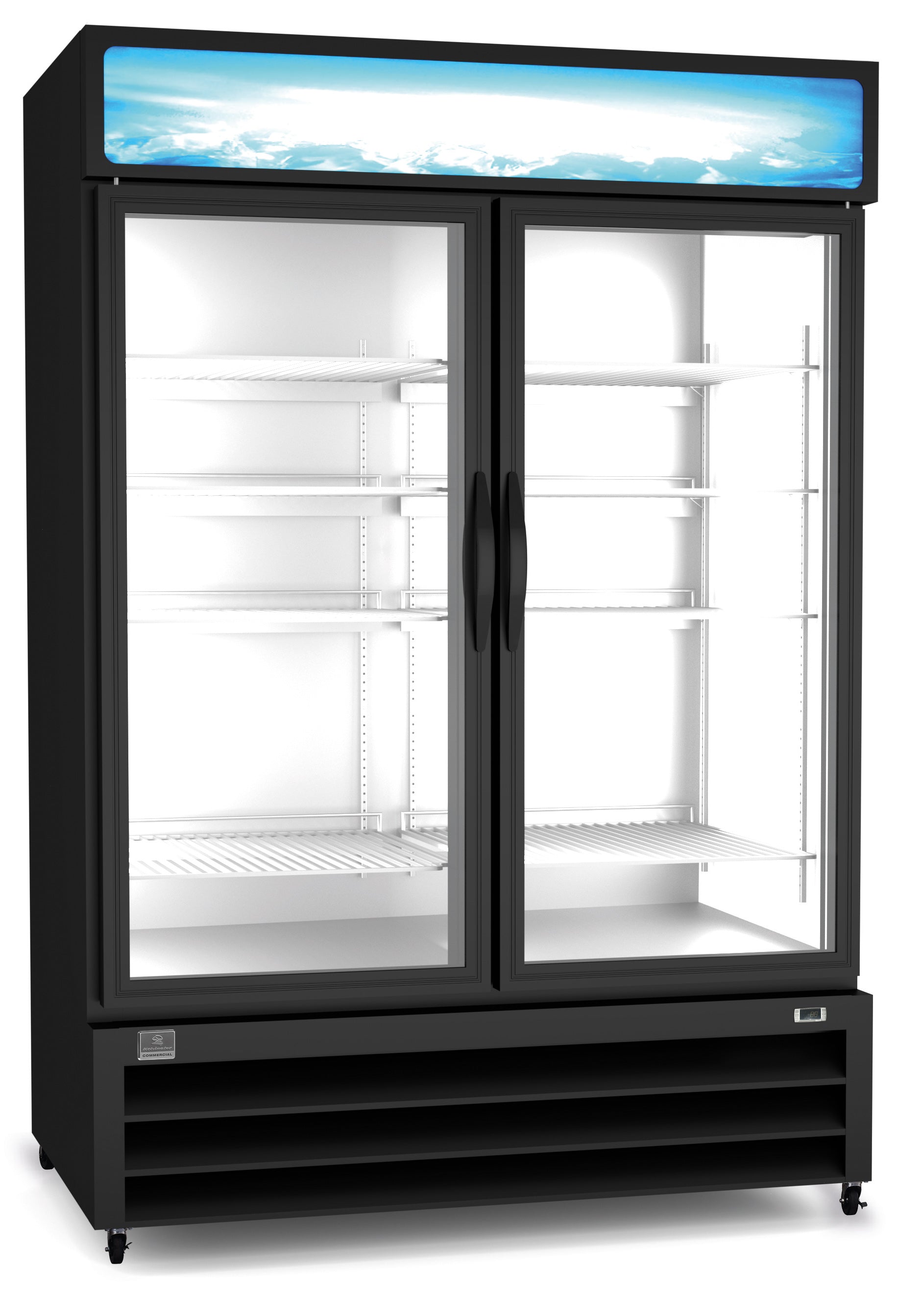 2-GLASS DOOR REFRIGERATOR 20.9 CU.FT
