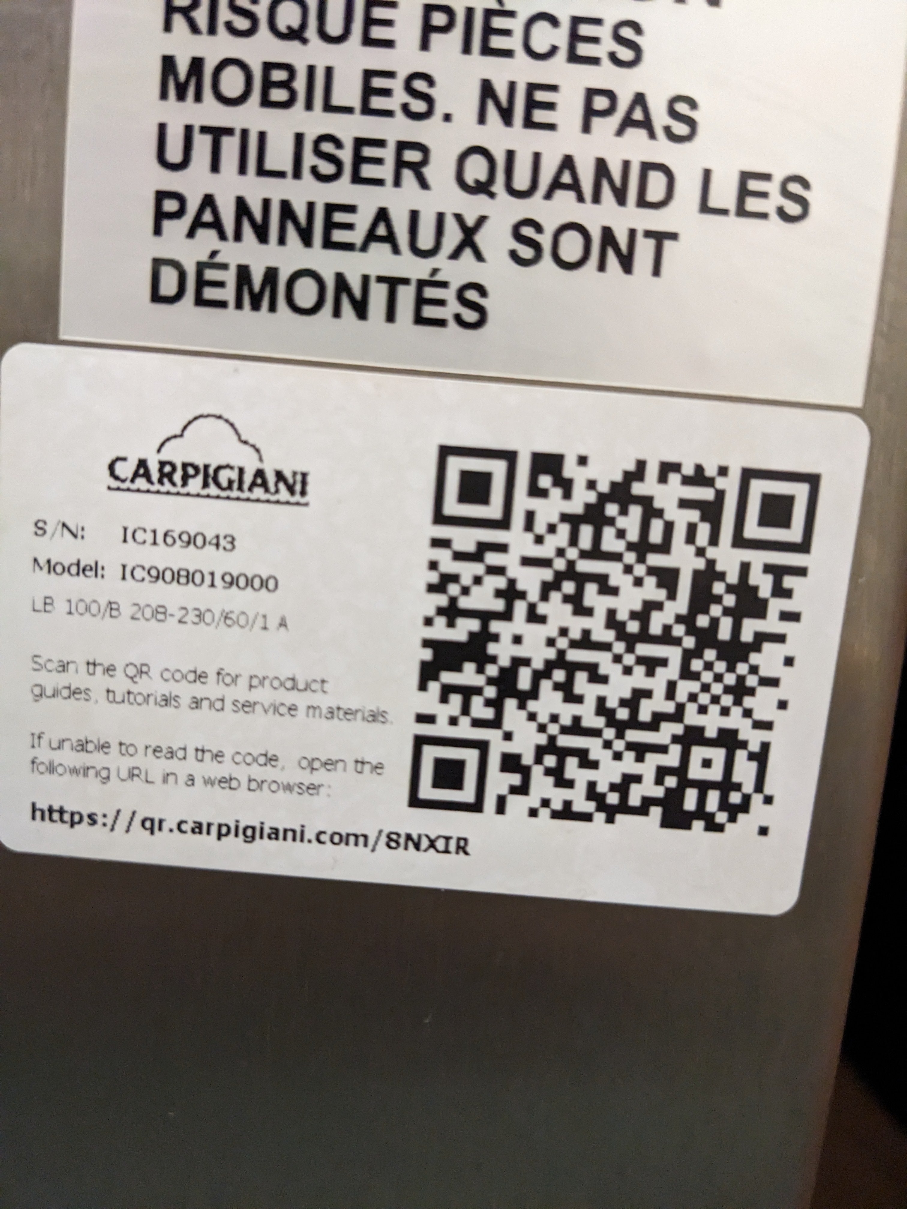 2020 Carpigiani Batch Freezer LB100 1ph air (shipping is extra)