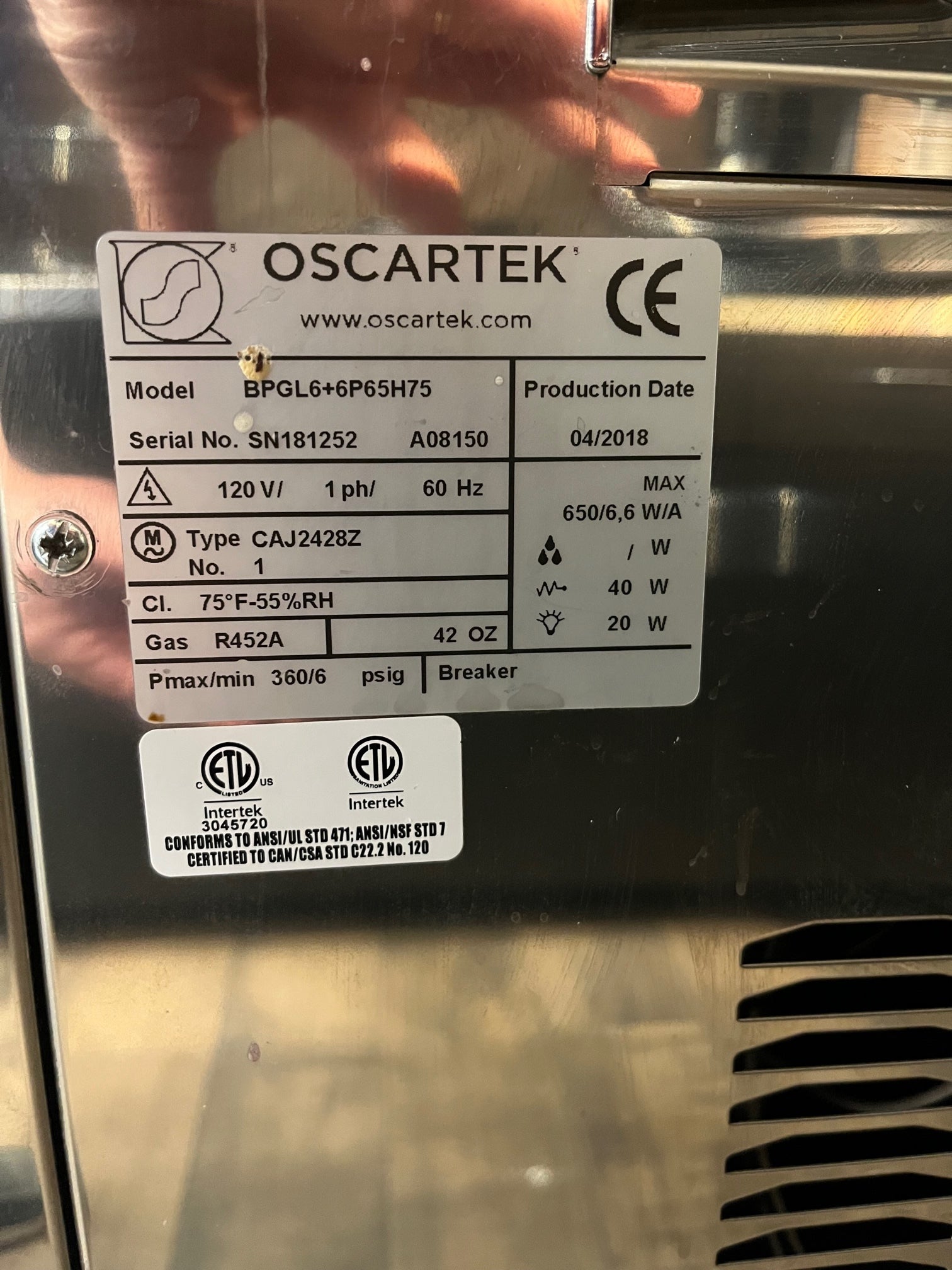 2018 Oscar Tek BPGL6 Pozzetti Dip Case