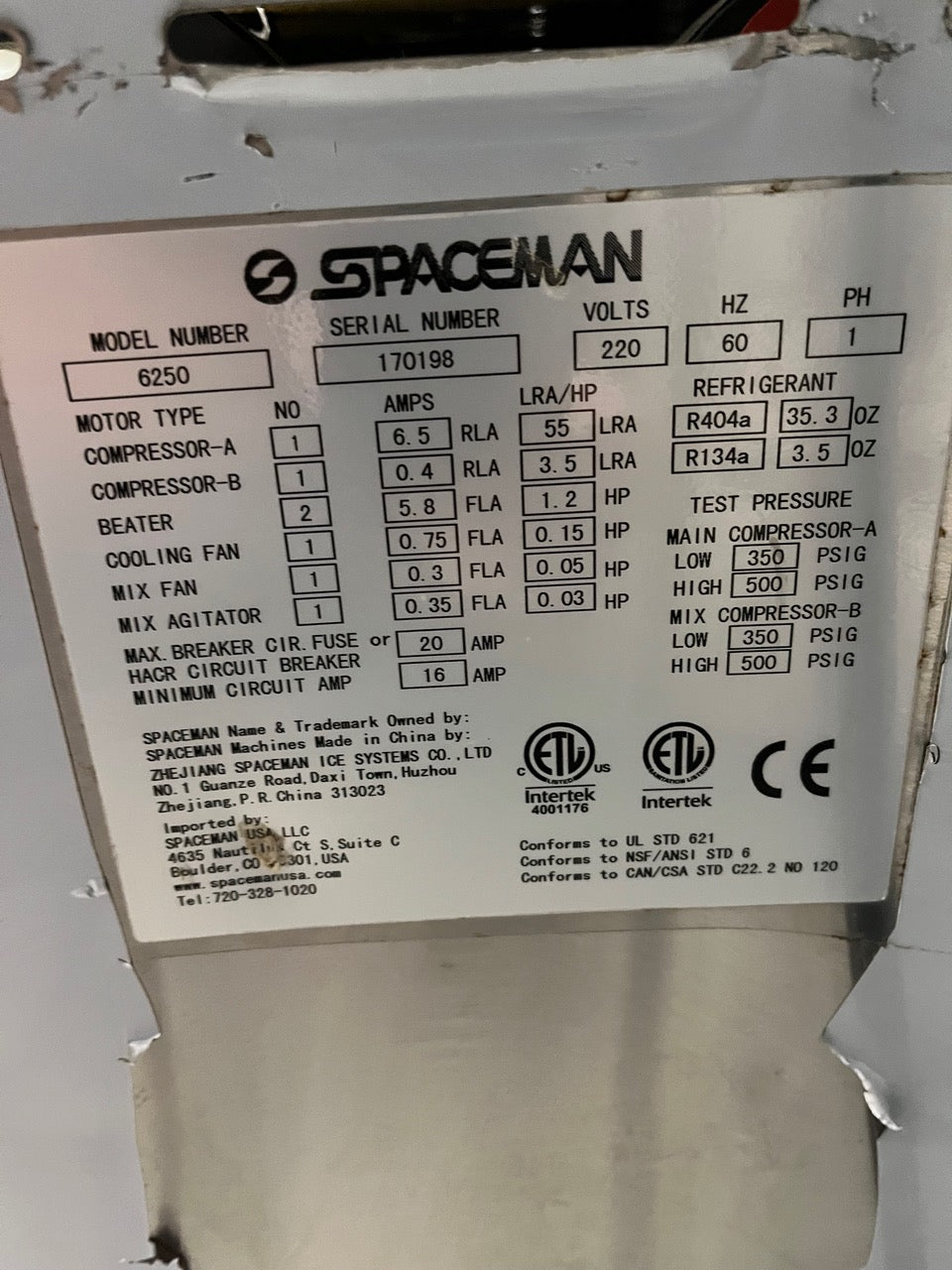 Three Machine Froyo Store Package - Spaceman 6250 1ph air