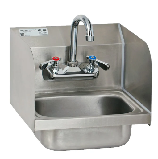 Commercial NSF Hand Washing Sink w/ Welded Splash Guards