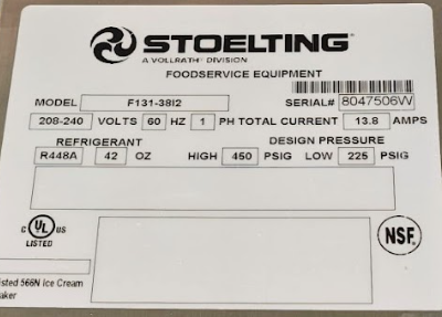 2024 like new Stoelting F131-38I2 Two Flavor Twist Countertop 1ph air