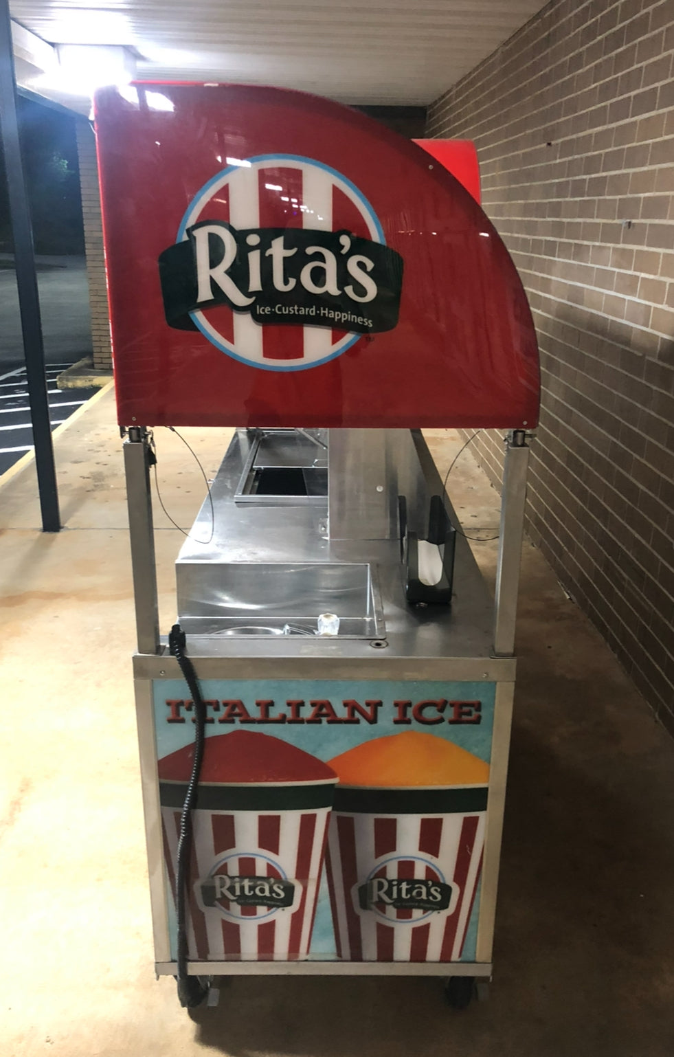 2014 Rita's Nelson BD6-CE-03 Dip Cart with sink and canopy