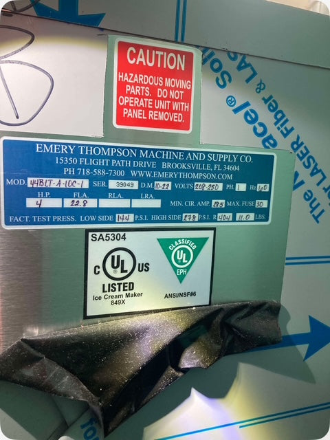 2022 Emery Thompson 44BLT-A-IOC-1 1ph Air with remote condensing unit