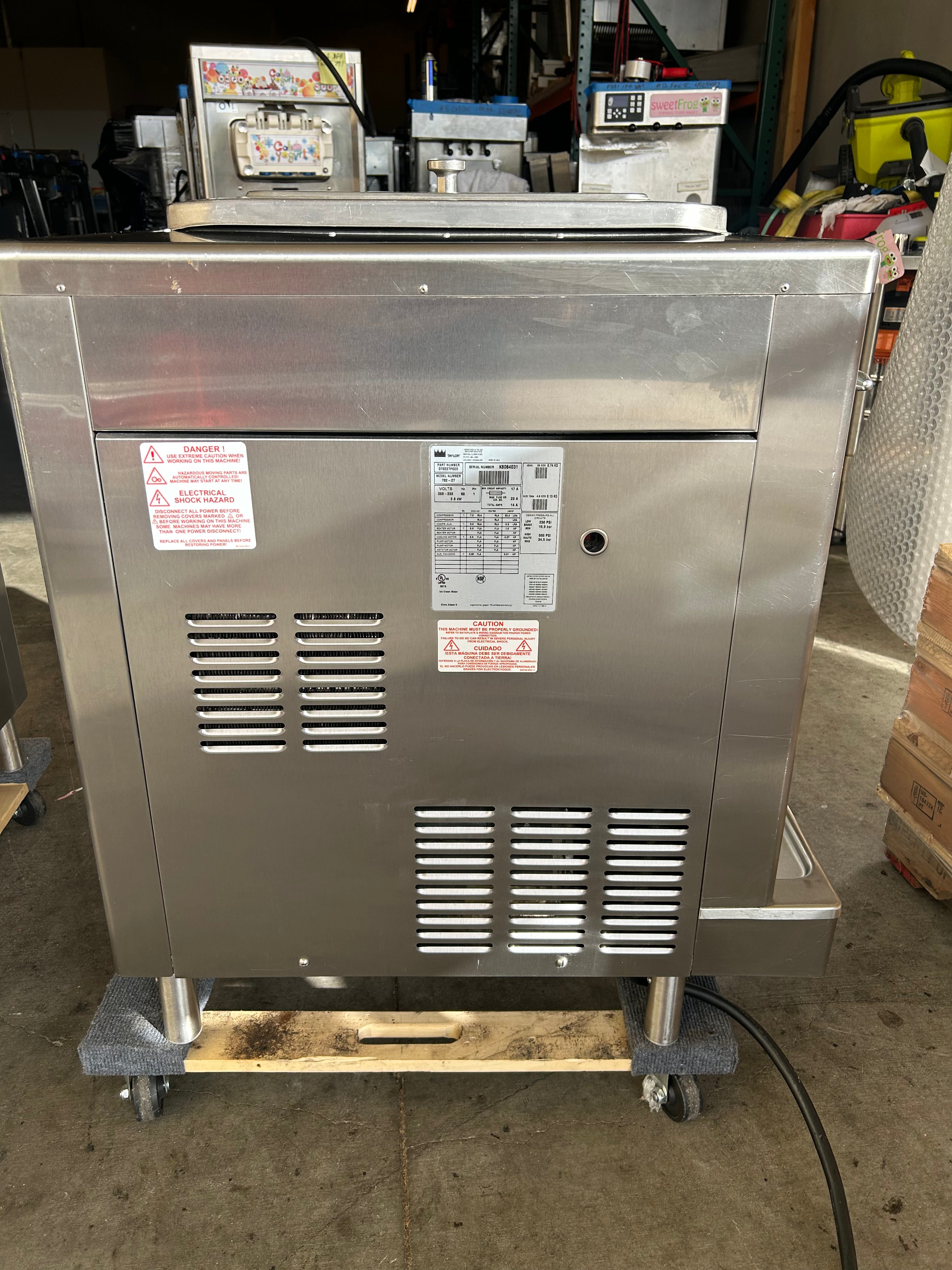 2008 Taylor 702-27 1PH Air Cooled Countertop High Output Single Flavor Soft Serve Machine