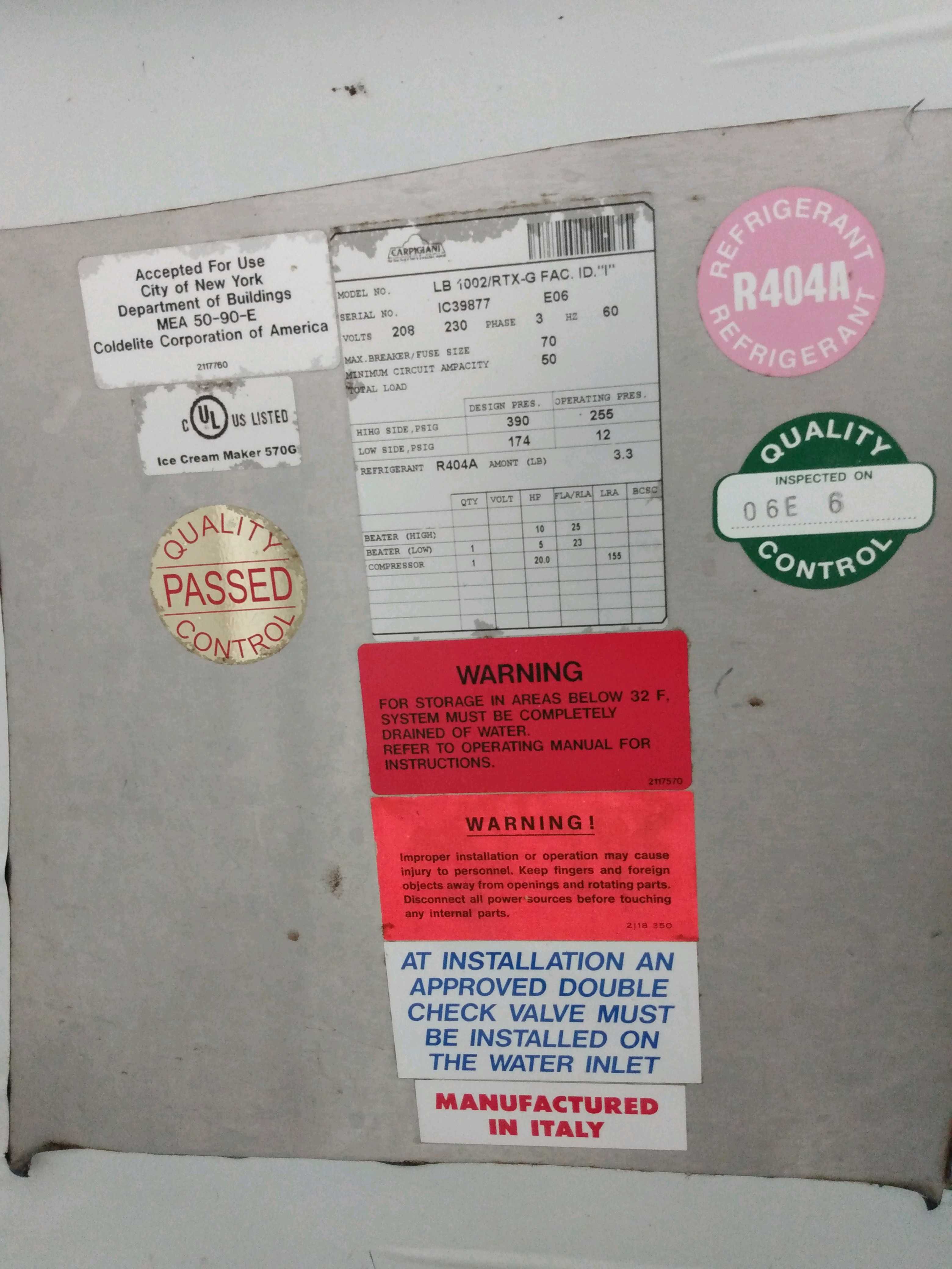 Carpigiani LB1002/RTX-G