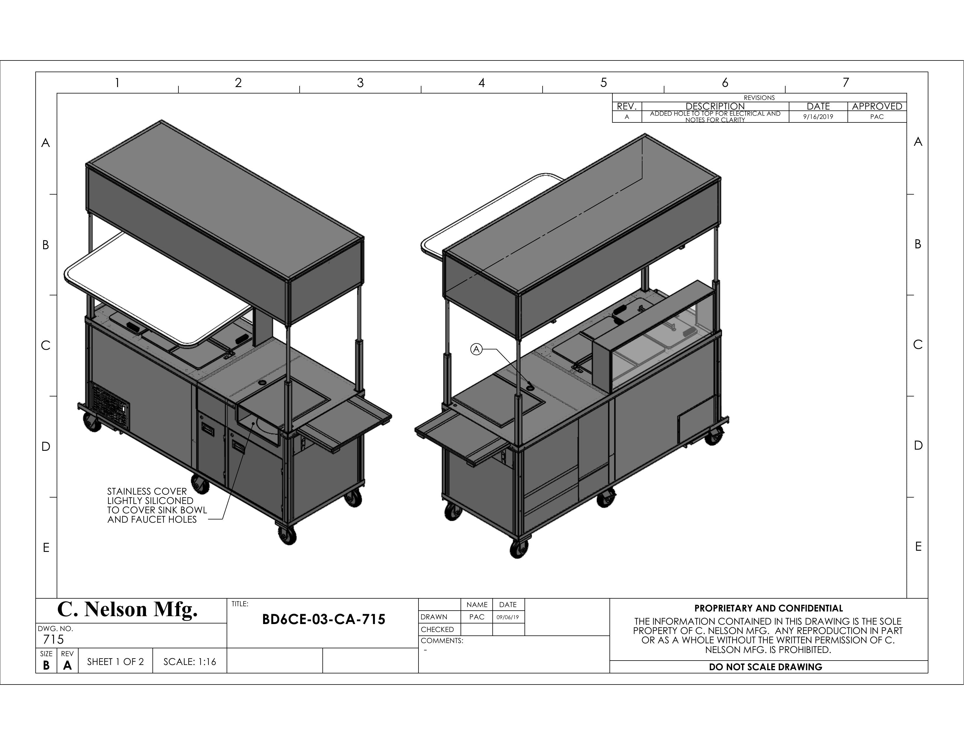 Made in 2019 Ritas/Nelson BD6CE-03-CA Dipping Cart w/ Warranty