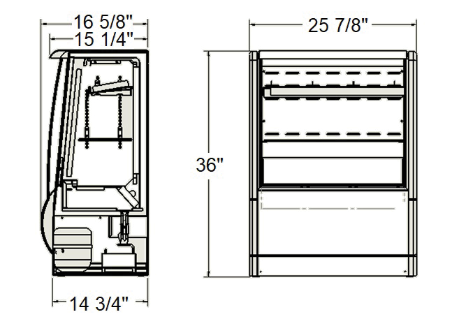 AC-2HC Air Curtain Display Cooler