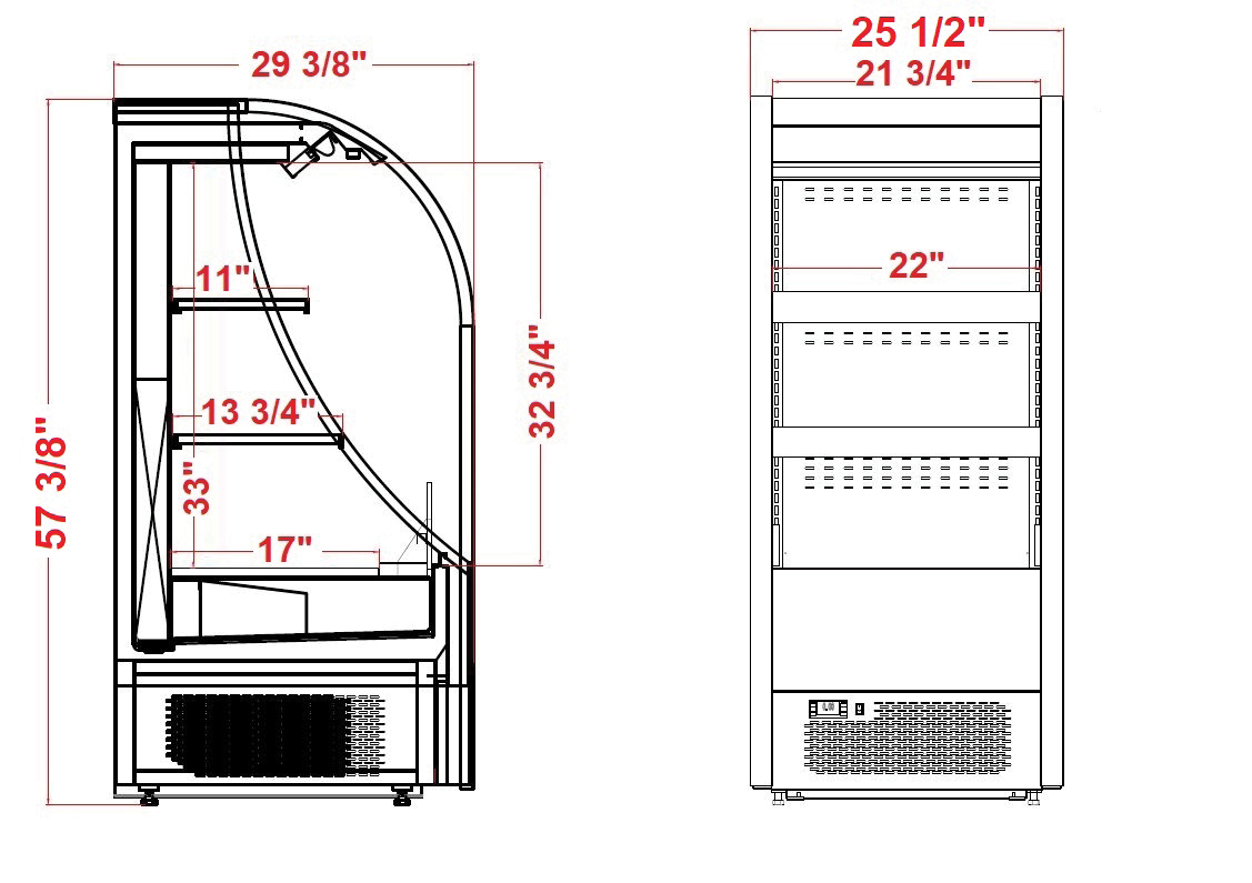 AC-6HC Air Curtain Display Cooler