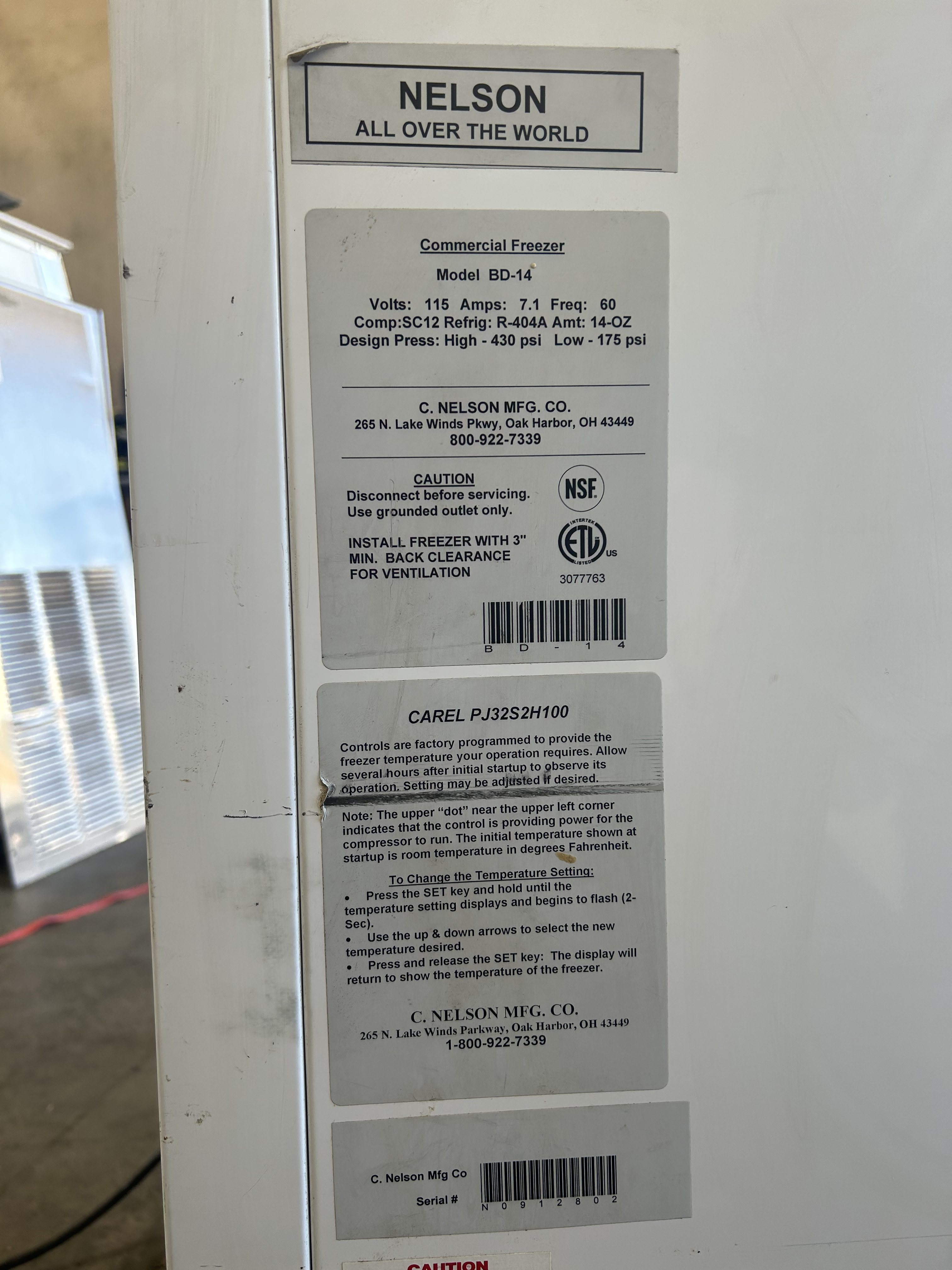 2009 Nelson BD-14 Dipping Cabinet