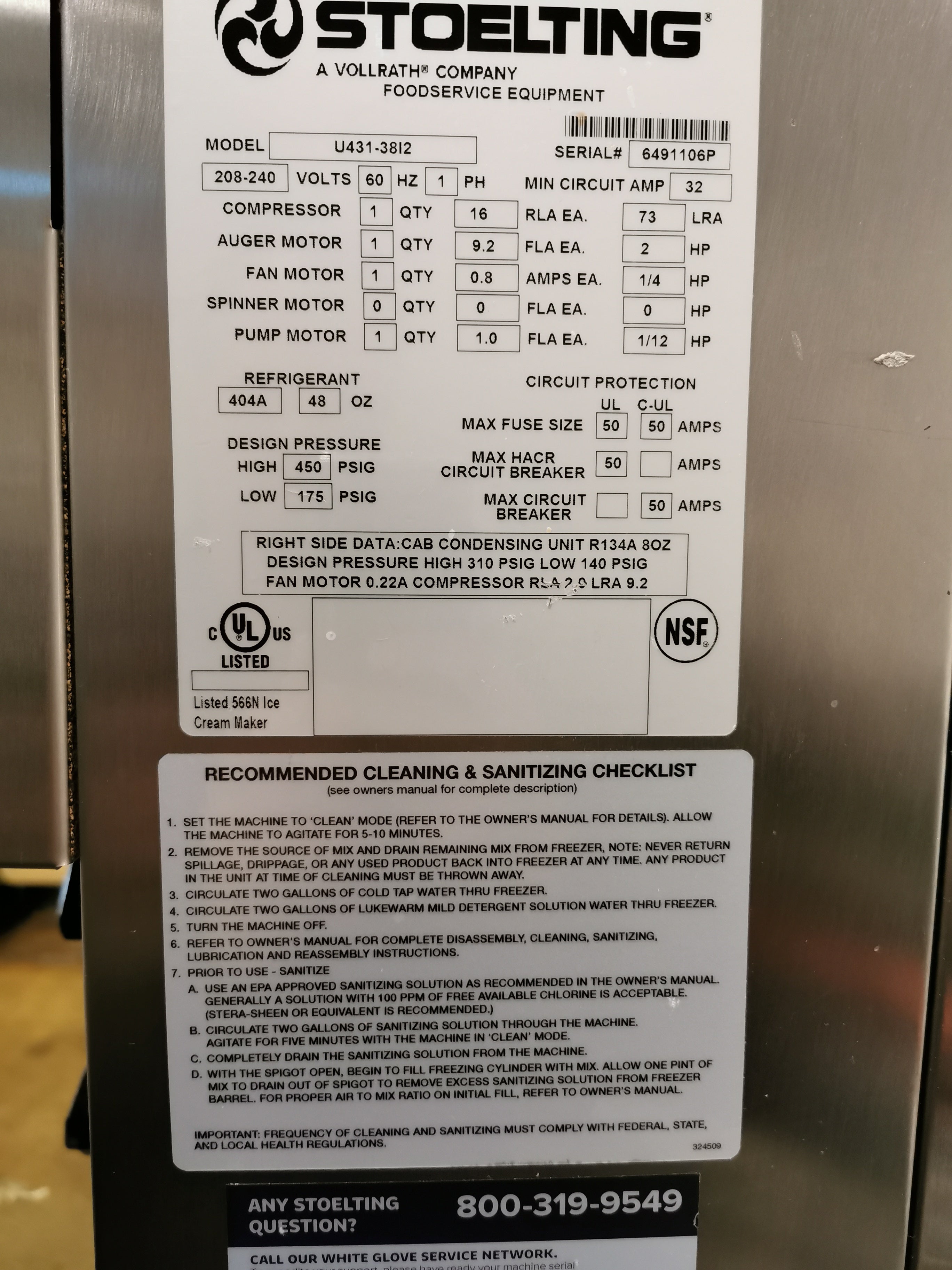 2017 Stoelting U431 1ph AIR