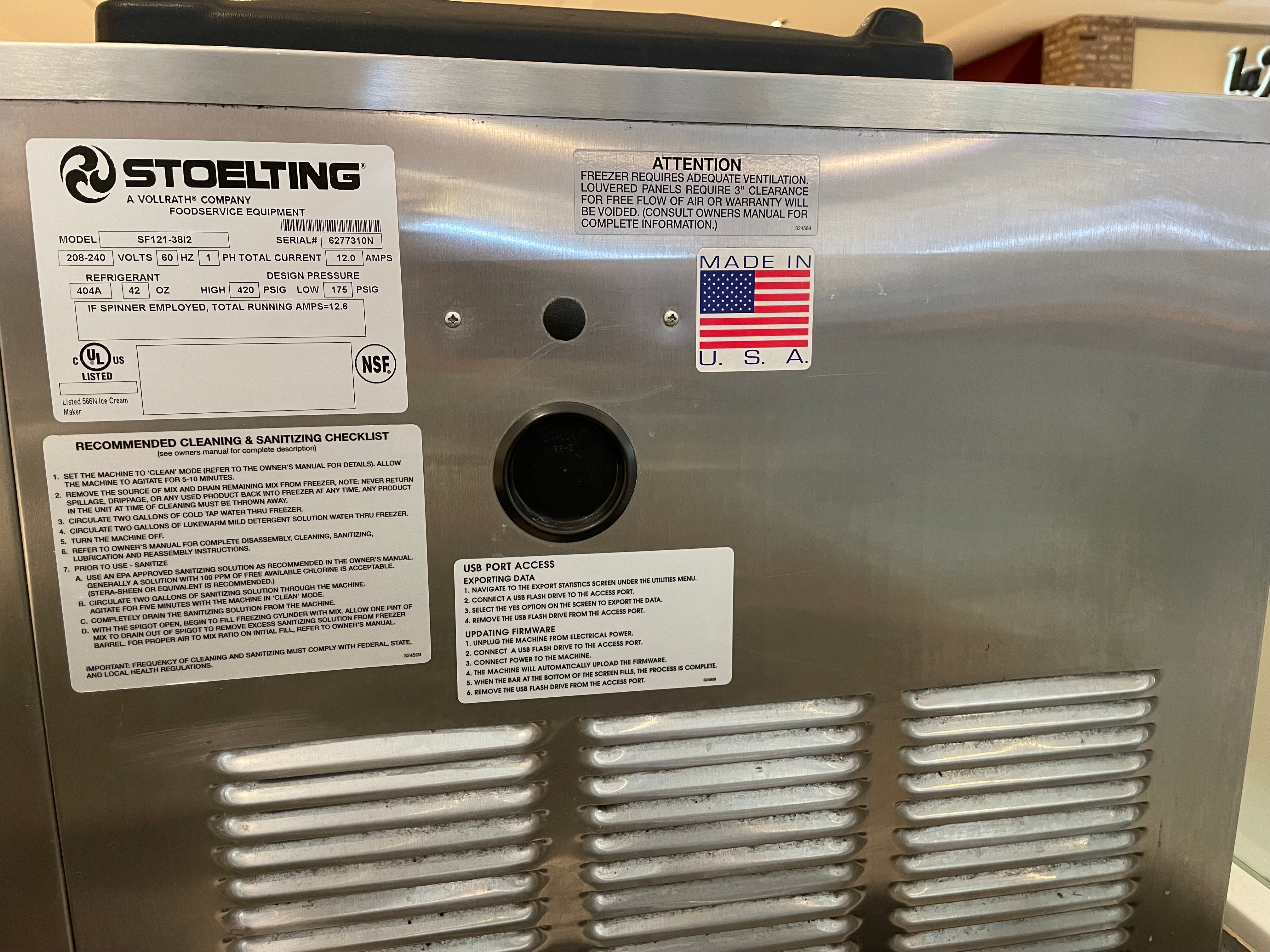 2015 Stoelting SF121 1ph air