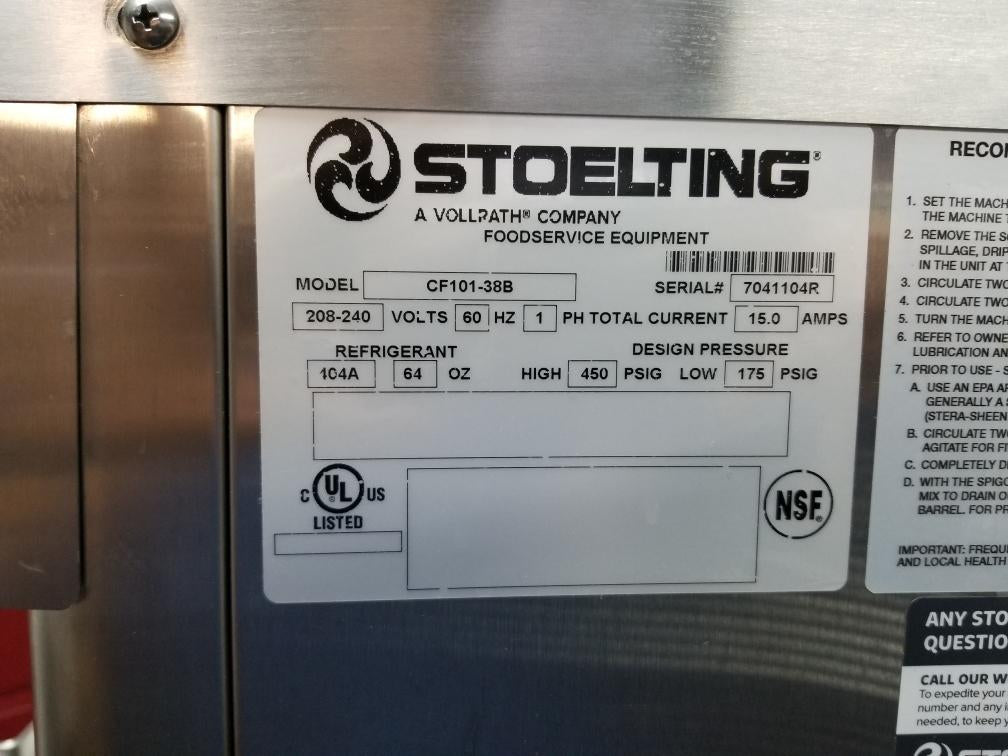 2020 CF101 1 phase air countertop Stoelting Hard Custard Machine