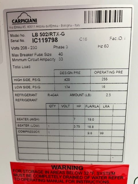 2016 LB502 RTX-G - Pastomaster 60 RTX-UL - Blast Freezer - TRUE 2 Door Cooler - More