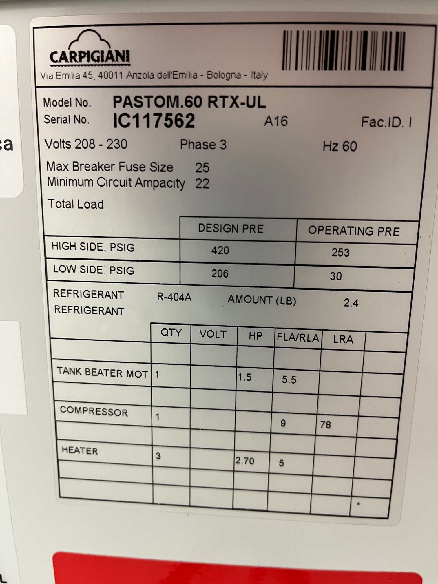 2016 LB502 RTX-G - Pastomaster 60 RTX-UL - Blast Freezer - TRUE 2 Door Cooler - More