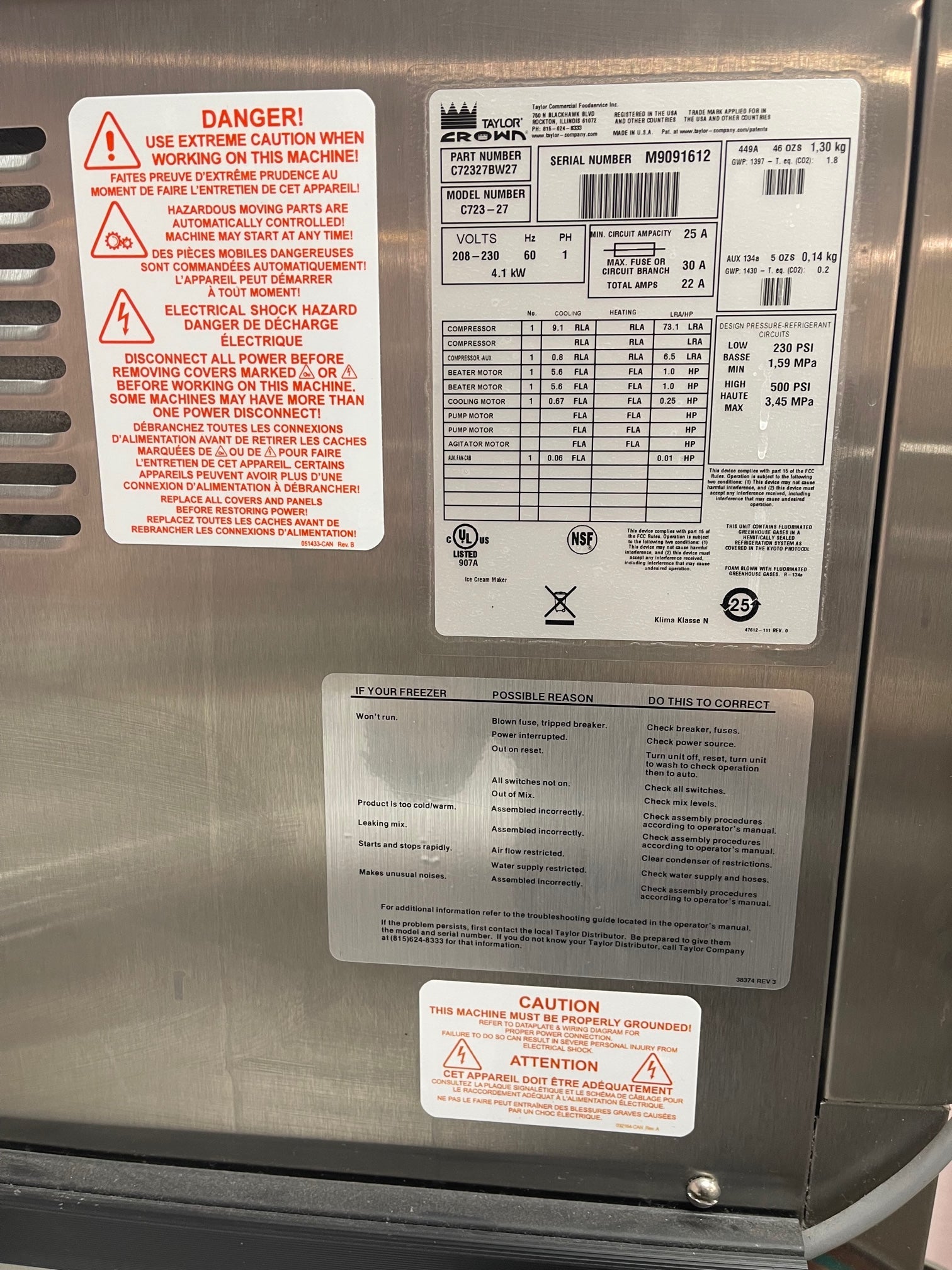 Like New 2020 Taylor C723 with Flavor Burst w/ Warranty