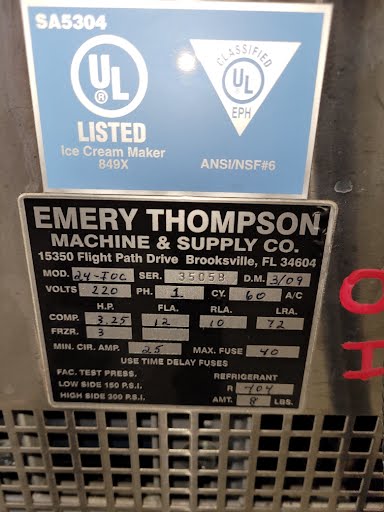 2009 Emery Thompson 24-IOC 1PH Water Cooled