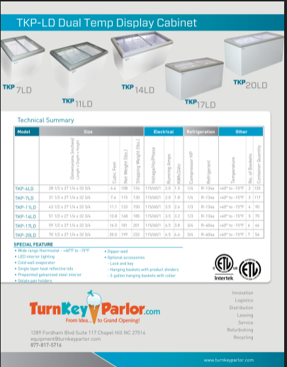 Display Freezer TKP11LD