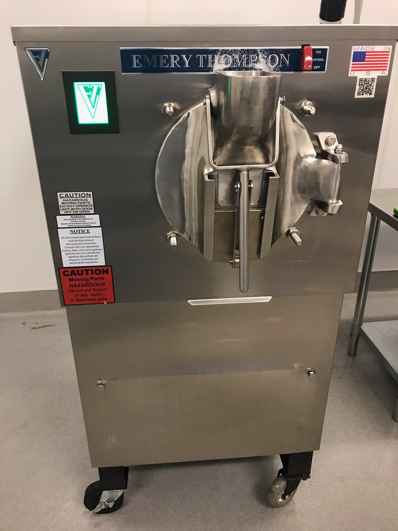 Emery Thompson 44 Quart Batch Freezer Used 3 phase water made in 2015 - Batch Freezers - TurnKeyParlor.com