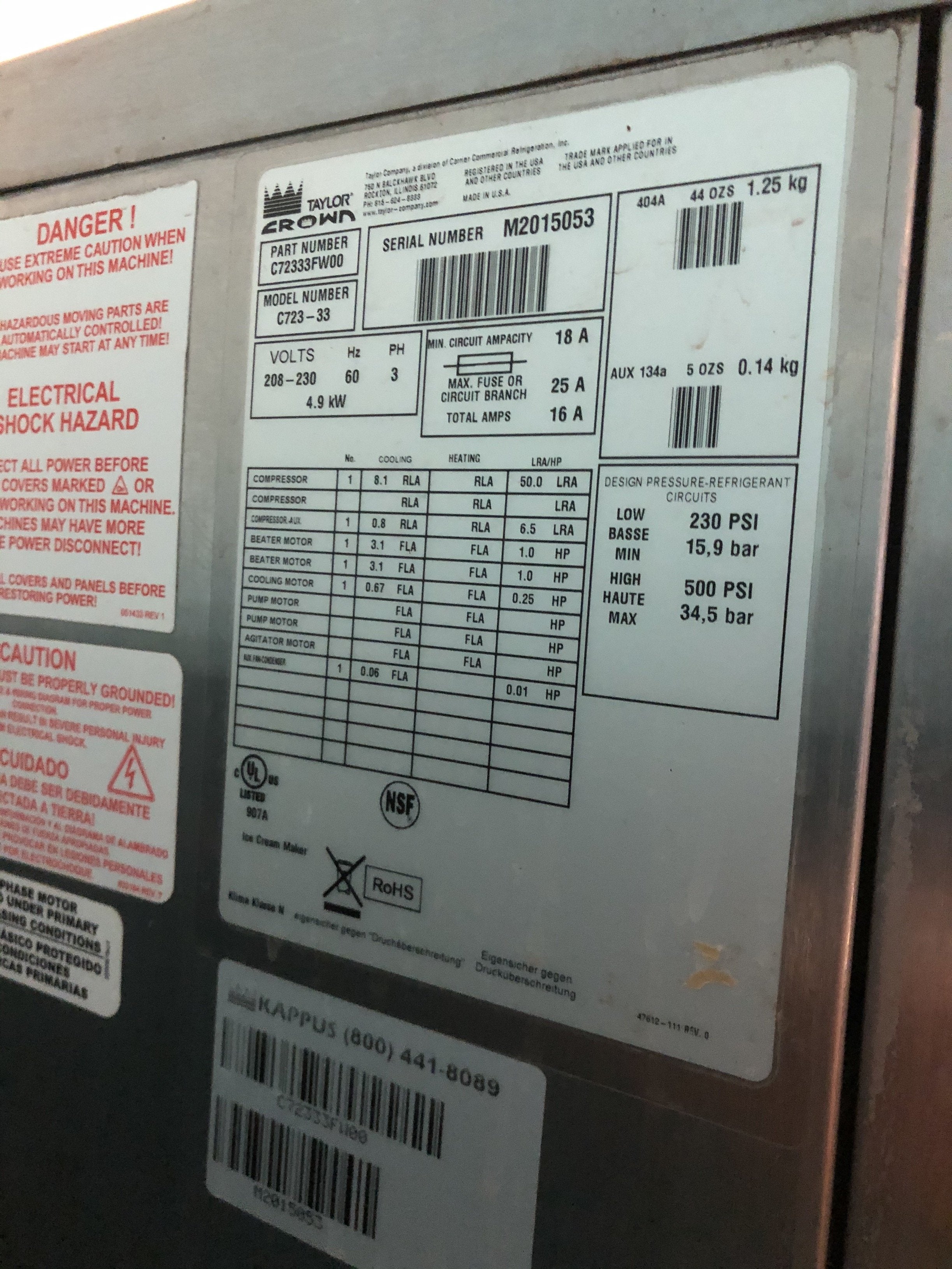 Frozen Yogurt Store Equipment for Sale - 4 Taylor Machines plus a lot more