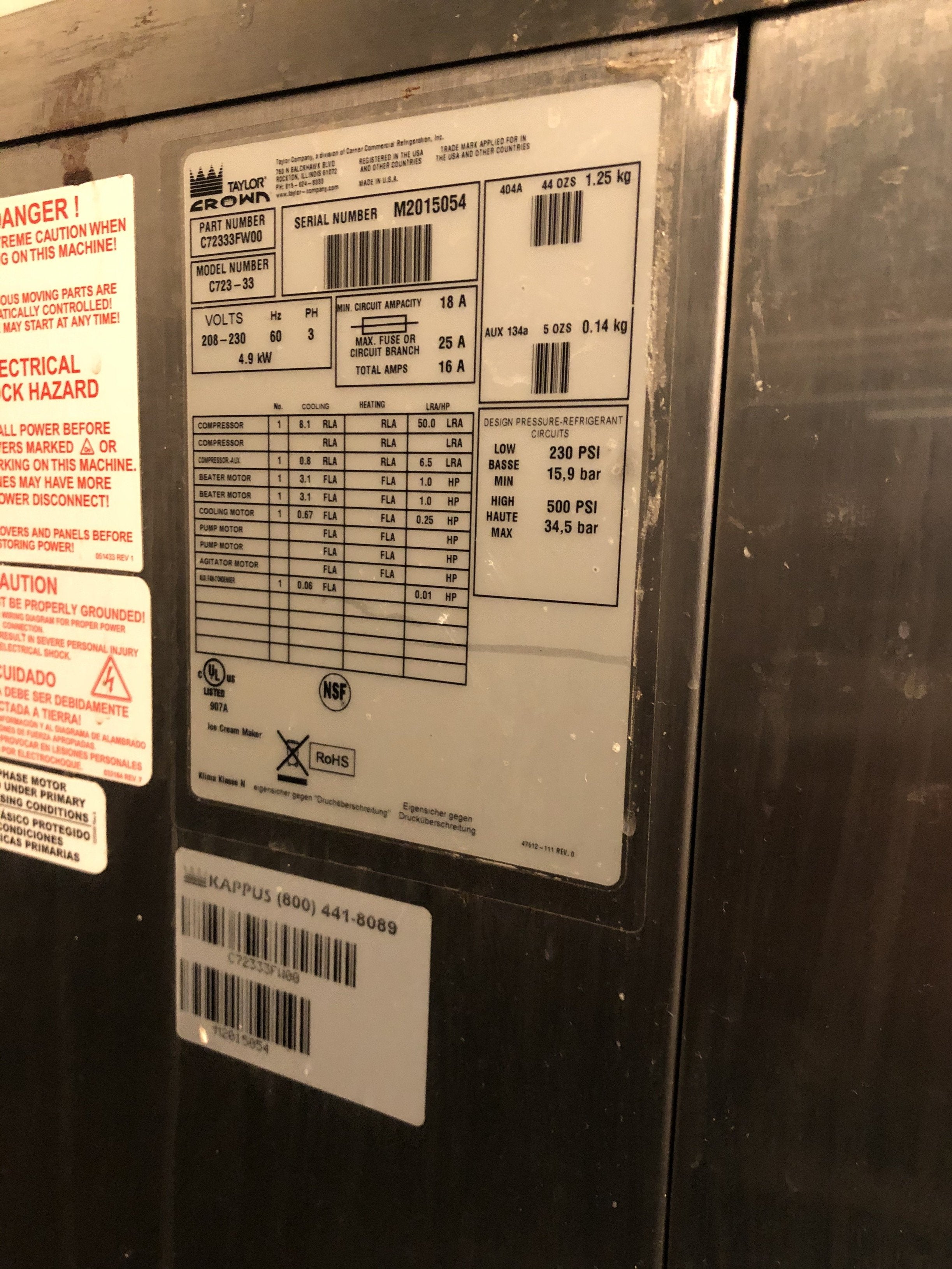 Frozen Yogurt Store Equipment for Sale - 4 Taylor Machines plus a lot more