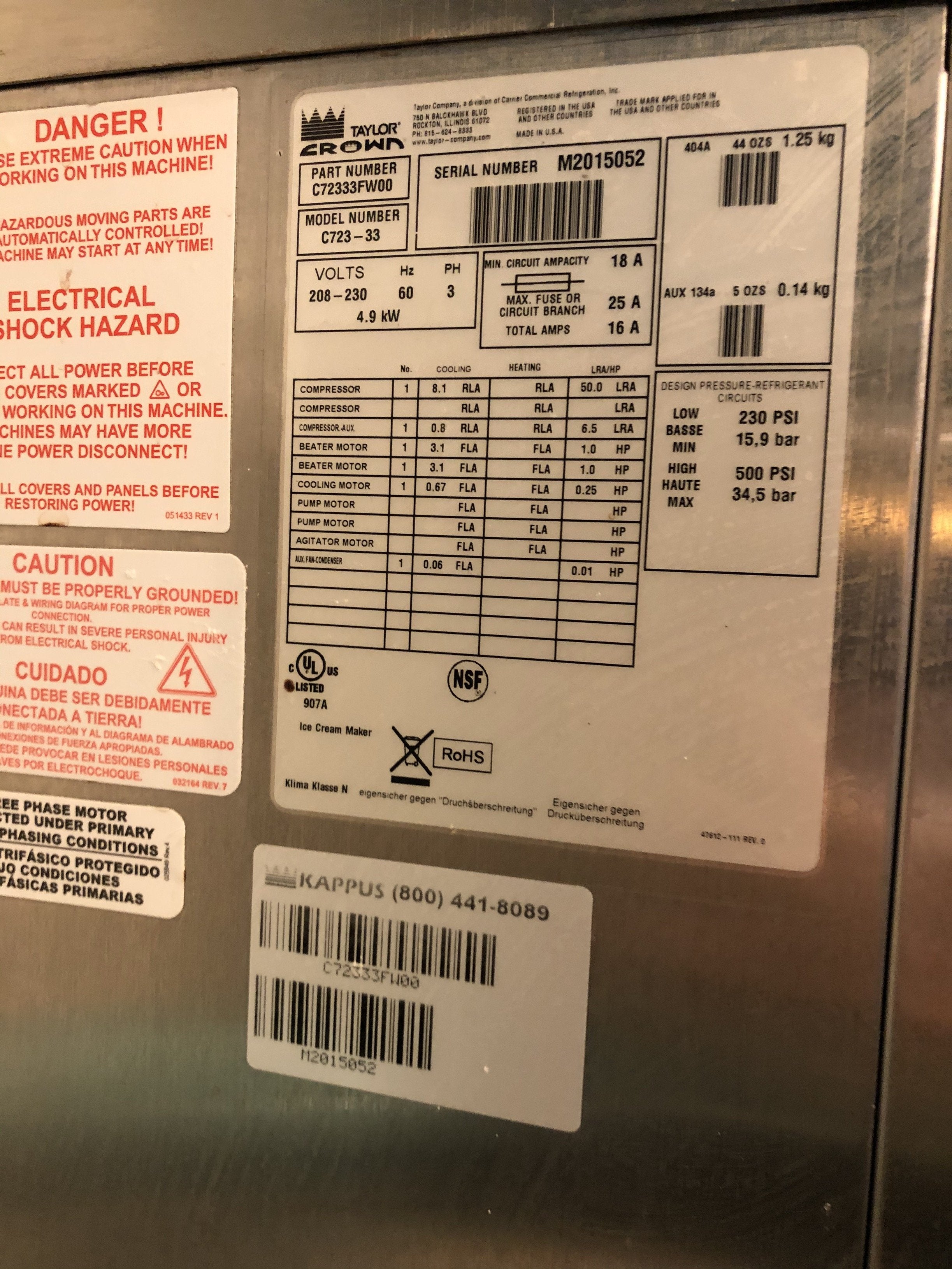Frozen Yogurt Store Equipment for Sale - 4 Taylor Machines plus a lot more