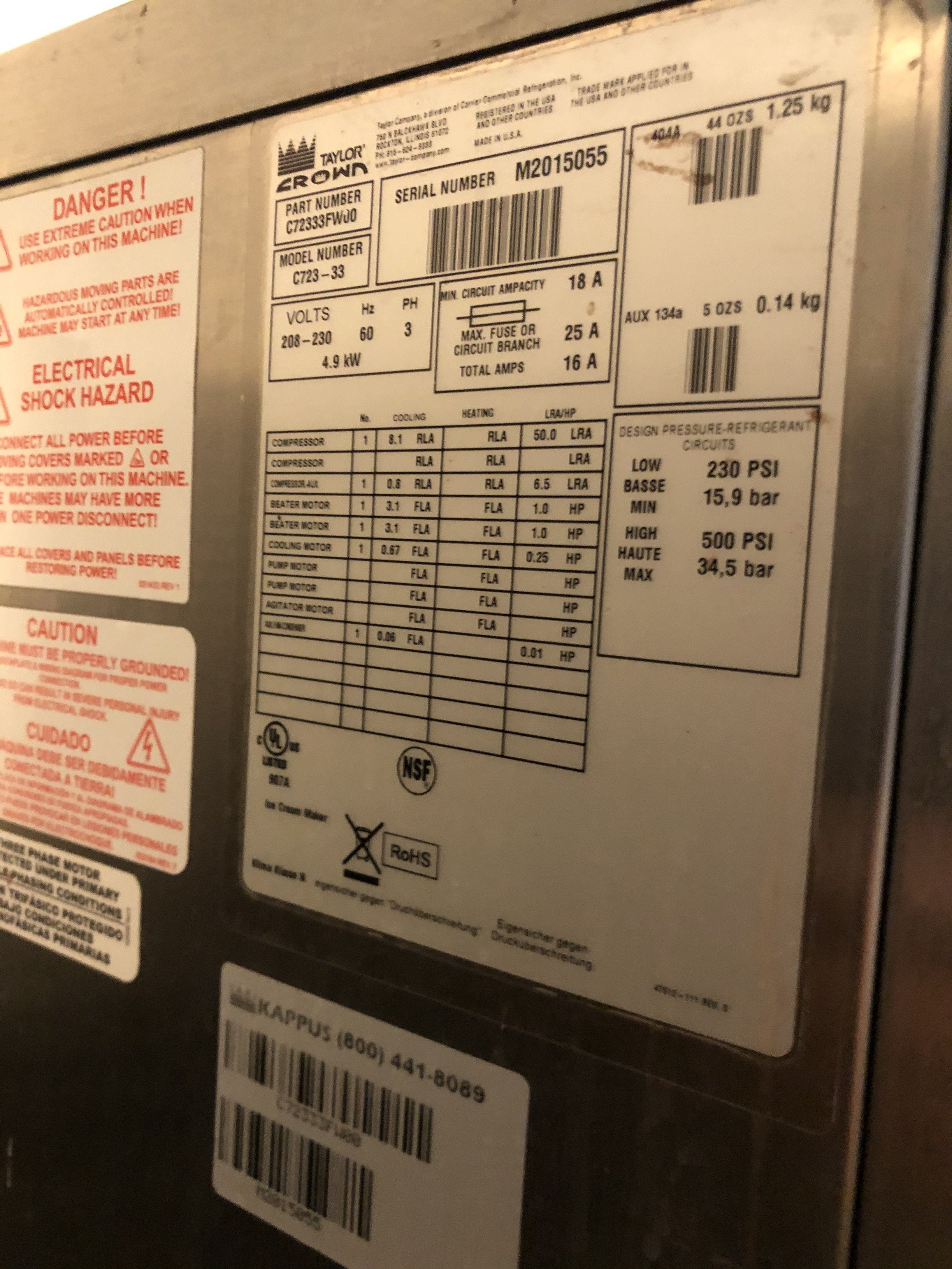 Frozen Yogurt Store Equipment for Sale - 4 Taylor Machines plus a lot more