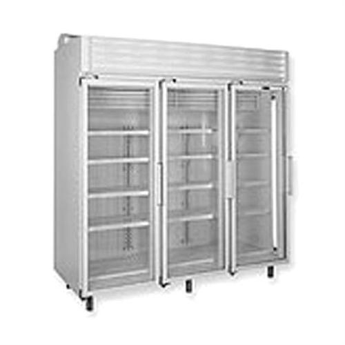 Global T80LGP Top Mount Low Temp Vertical Glass Door Merchandiser