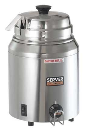 Hot Fudge Warmer with lift-off lid & ladle: FS