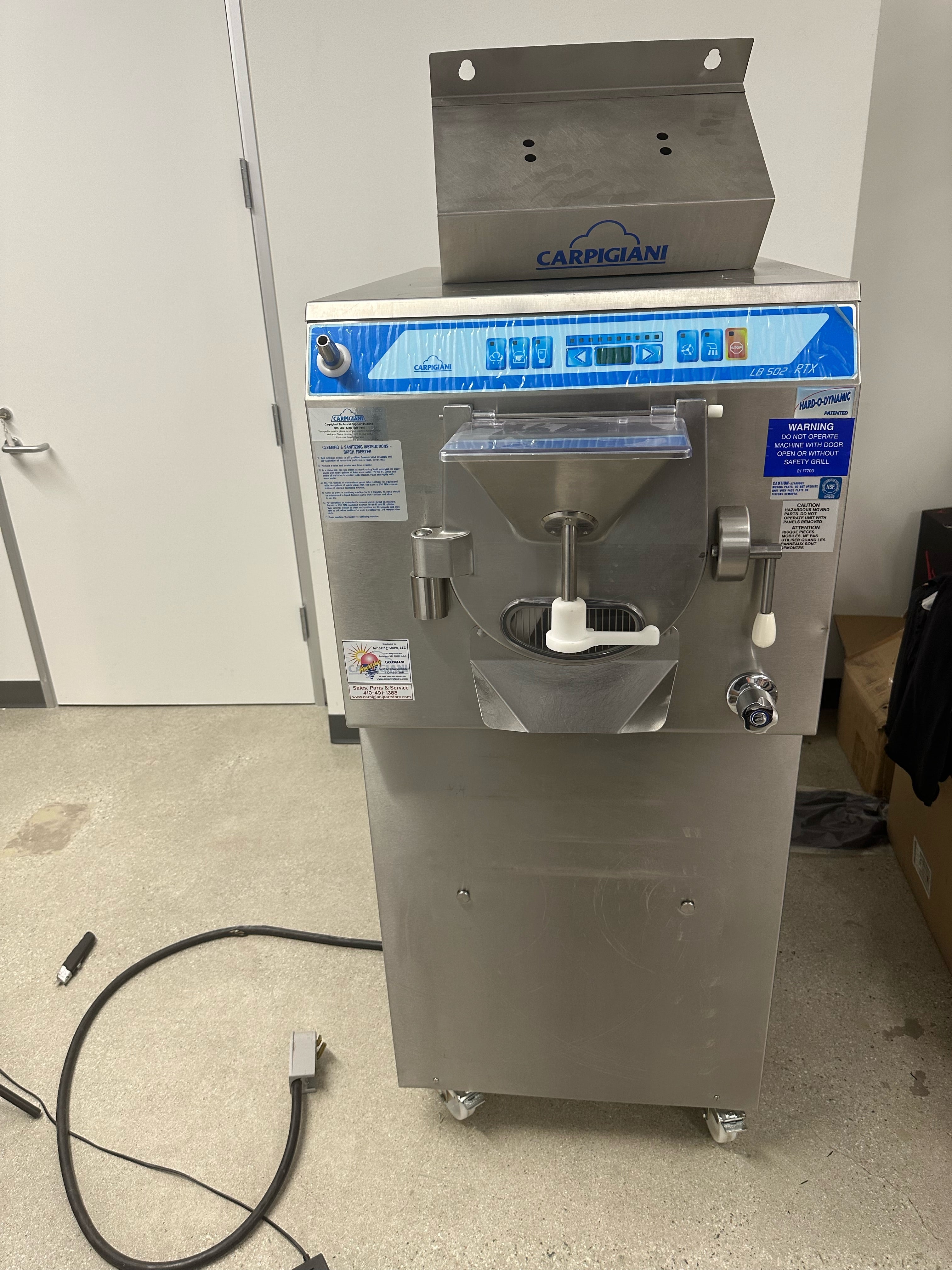 2012 Carpigiani LB-502/RTX-G Batch Freezer 3ph air