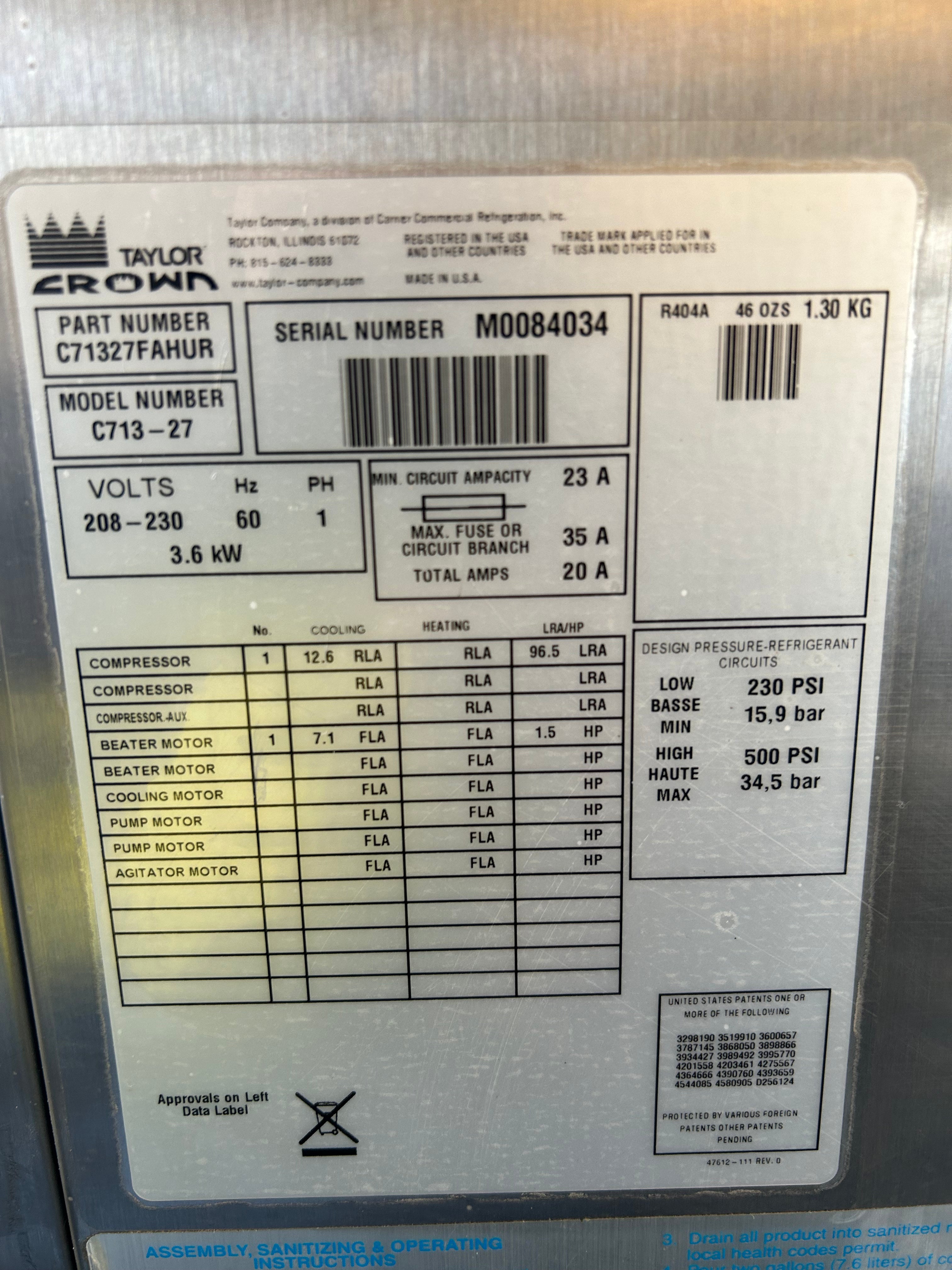 2010 C713 1PH Air w warranty (partial payment)