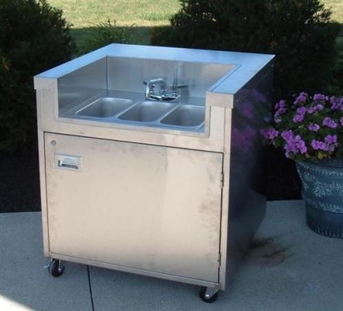Self Contained Triple Bowl Sink