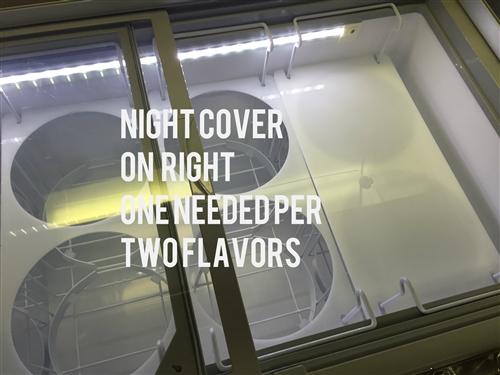 TKPDIP Commercial Ice Cream Container Night Cover