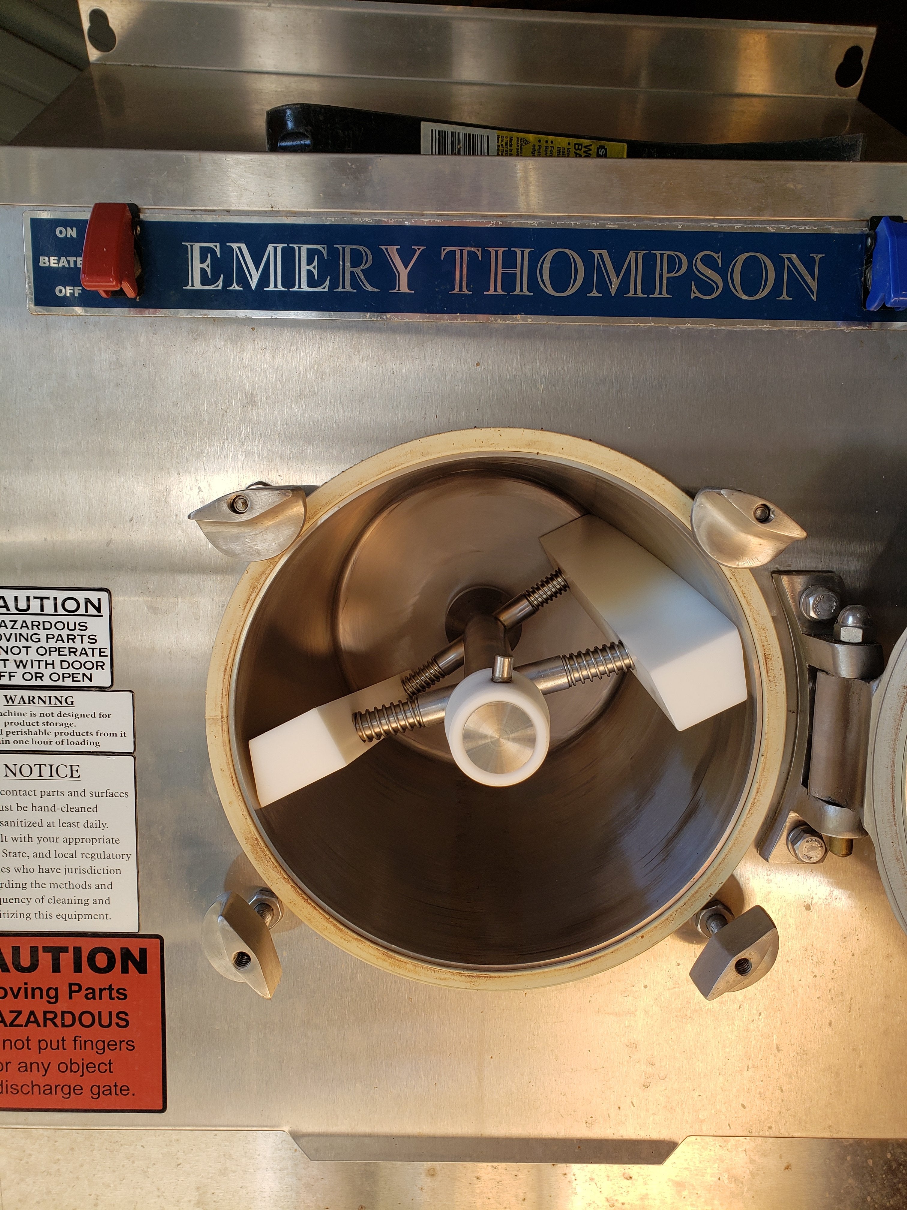 Used 12 quart Emery Thompson 12HSC 1 Phase Water Cooled Batch Freezer - Batch Freezers - TurnKeyParlor.com