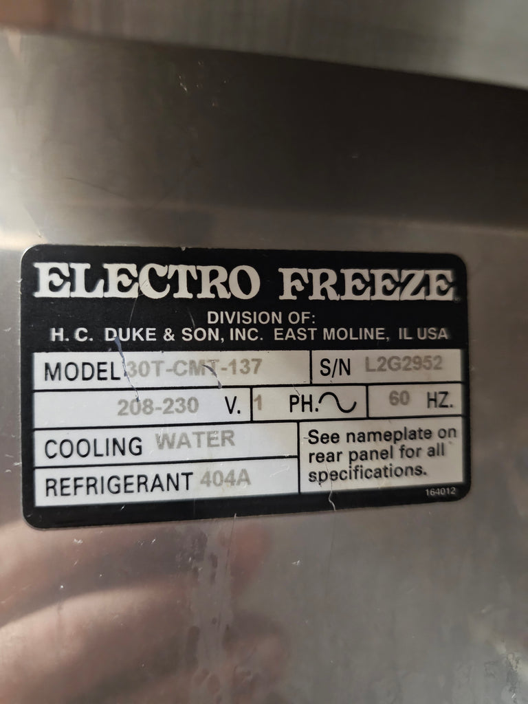 2001 30T CMT Electro Freeze 1ph water (shipping is extra, check or wire payment only)