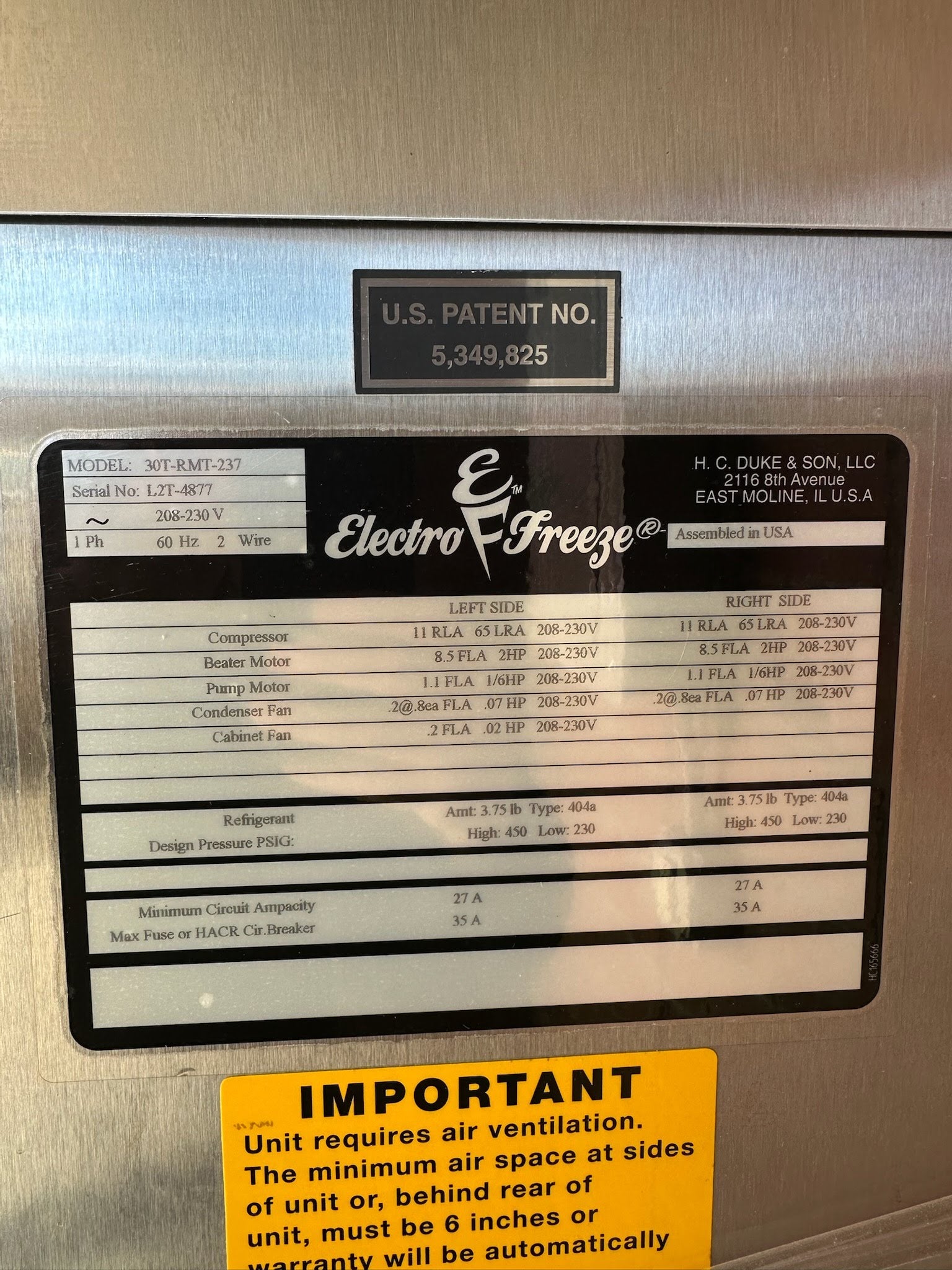 2015 30T-RMT-237 1ph Air Cooled