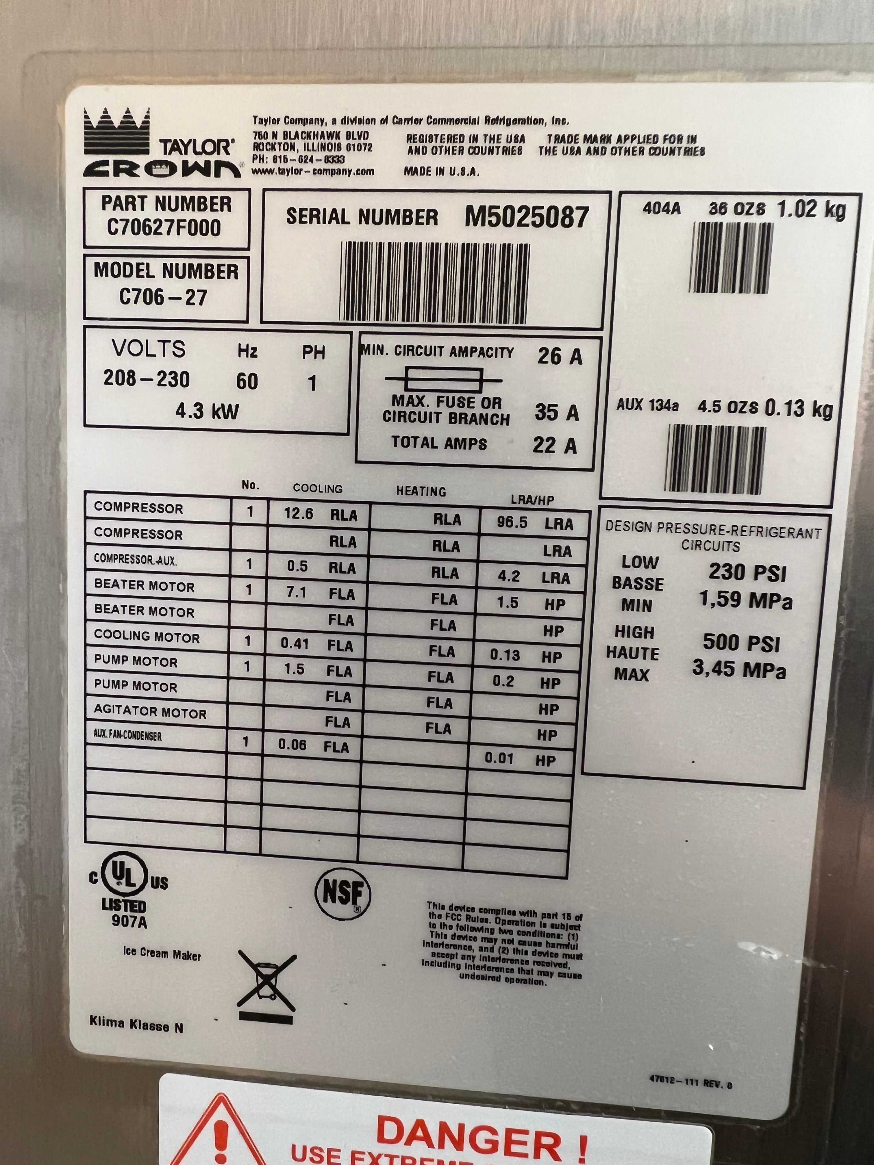 taylor c706 27