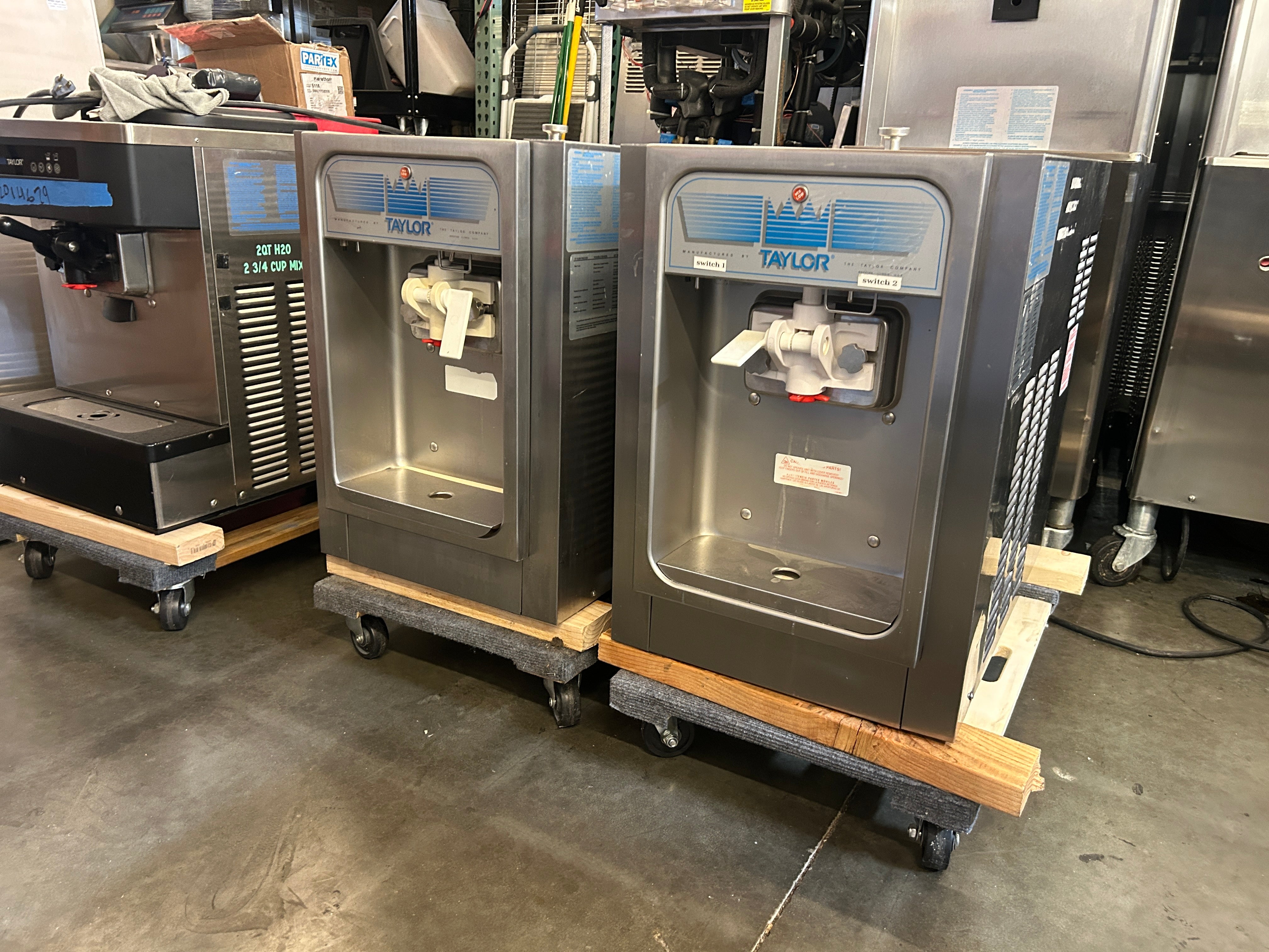 Tyler Ice Machine Package Deal - Two (2) Taylor 152-12 1-Ph Air Cooled Ice Cream Machine