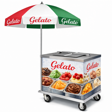 BDC8-NCP Ice Cream Push Cart with Refrigeration