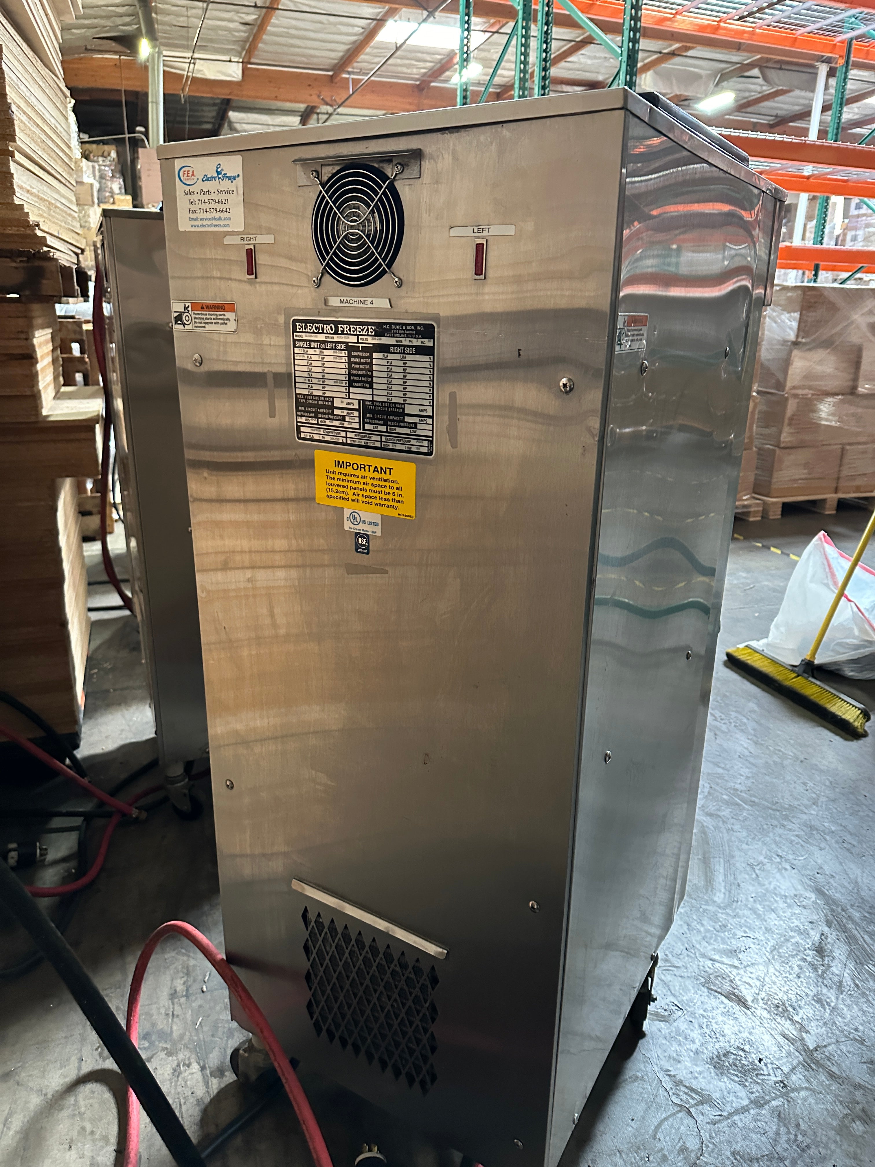 5 unit Package deal 2011 Electrofreeze SL-500 3PH water cooled