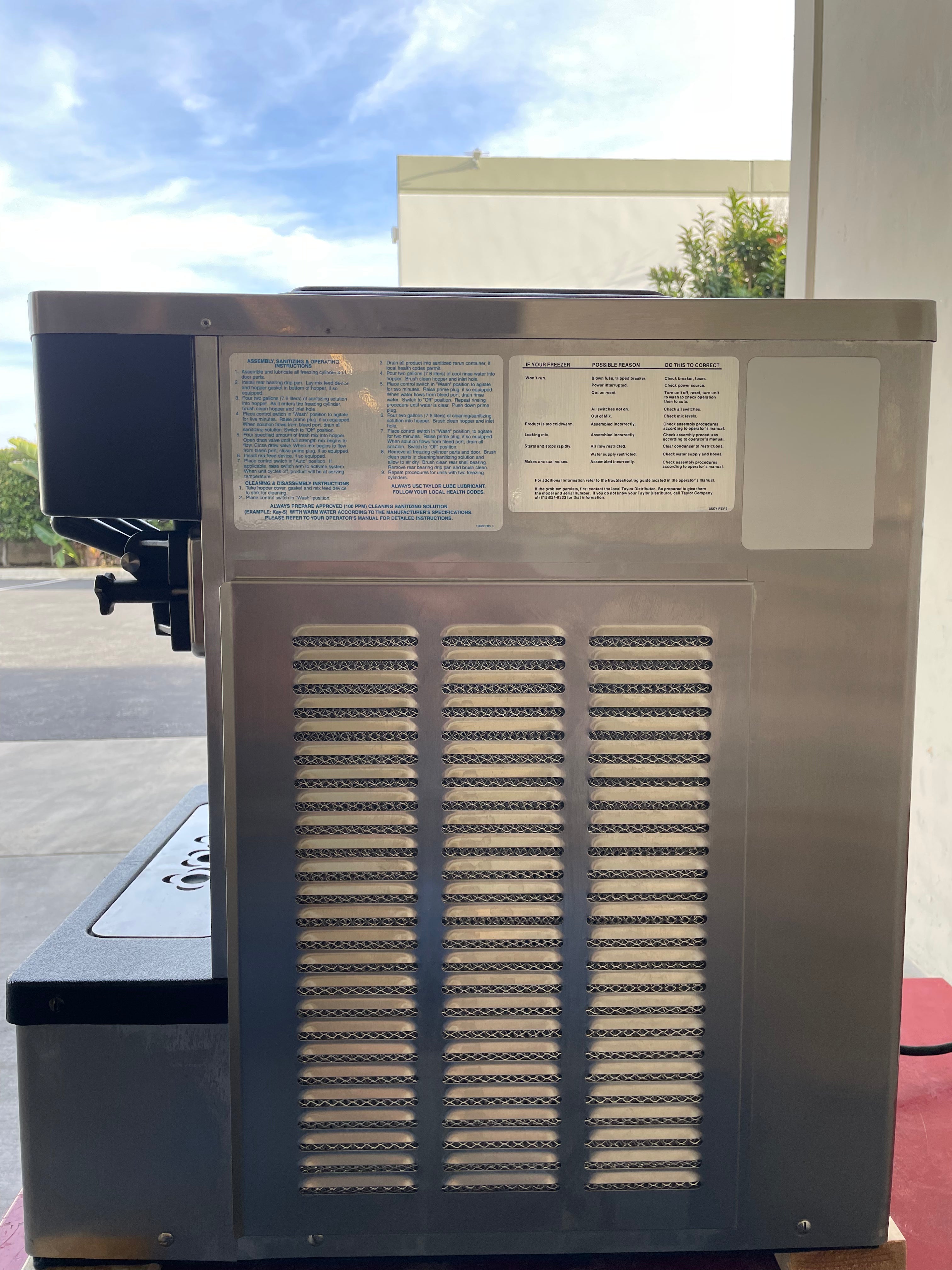 2018 Taylor C161-27 1ph air refurbished table top soft serve machine